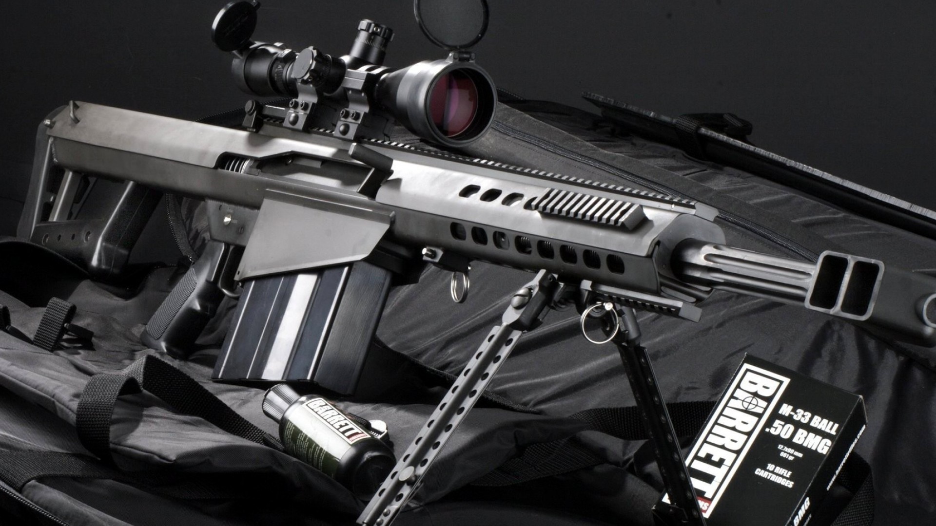 Barrett, M82A1, M107, M82, Light fifty, anti-materiel, sniper rifle, ammunition, bullets, scope (horizontal)