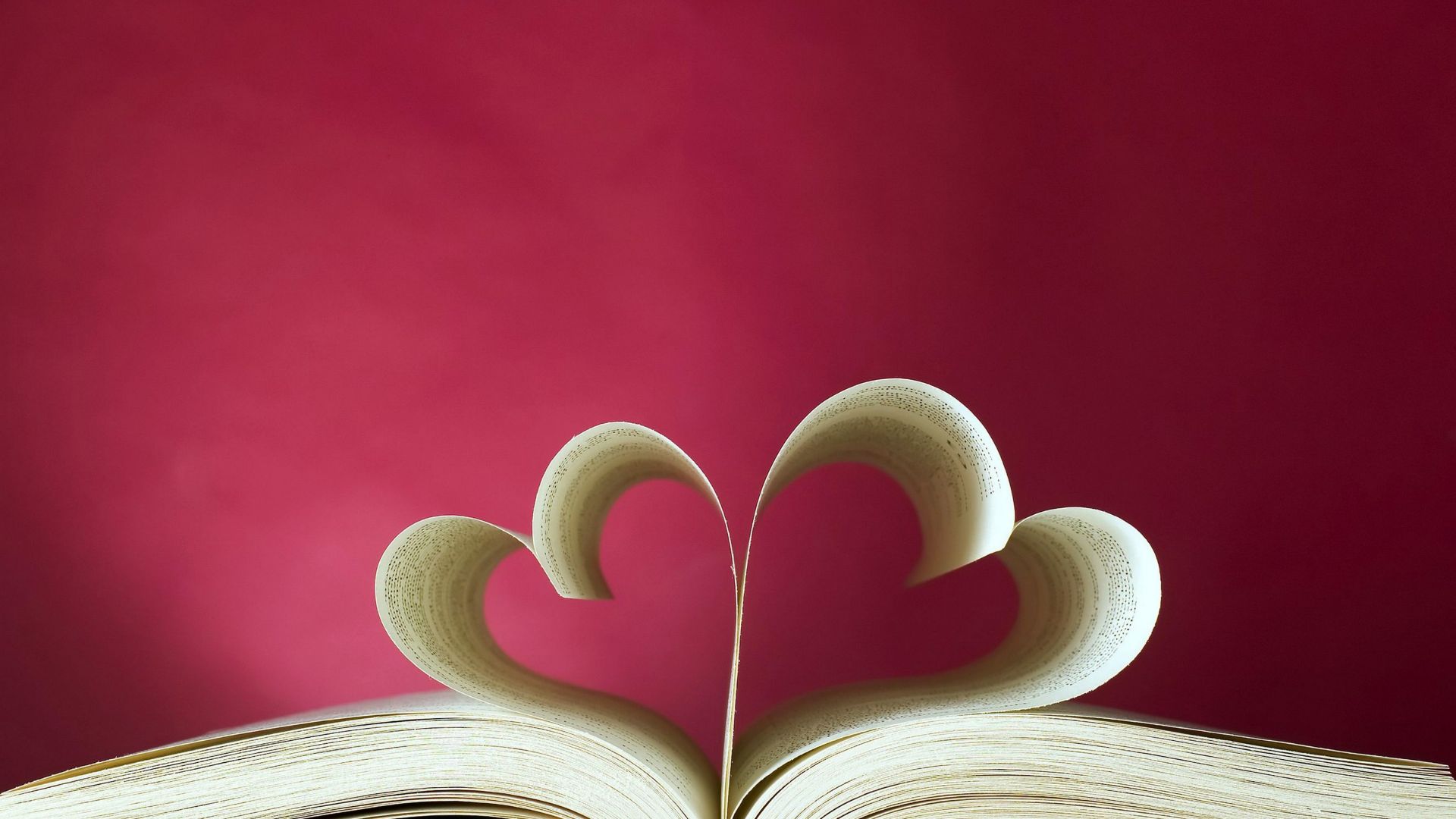 love image, heart, book, 5k (horizontal)