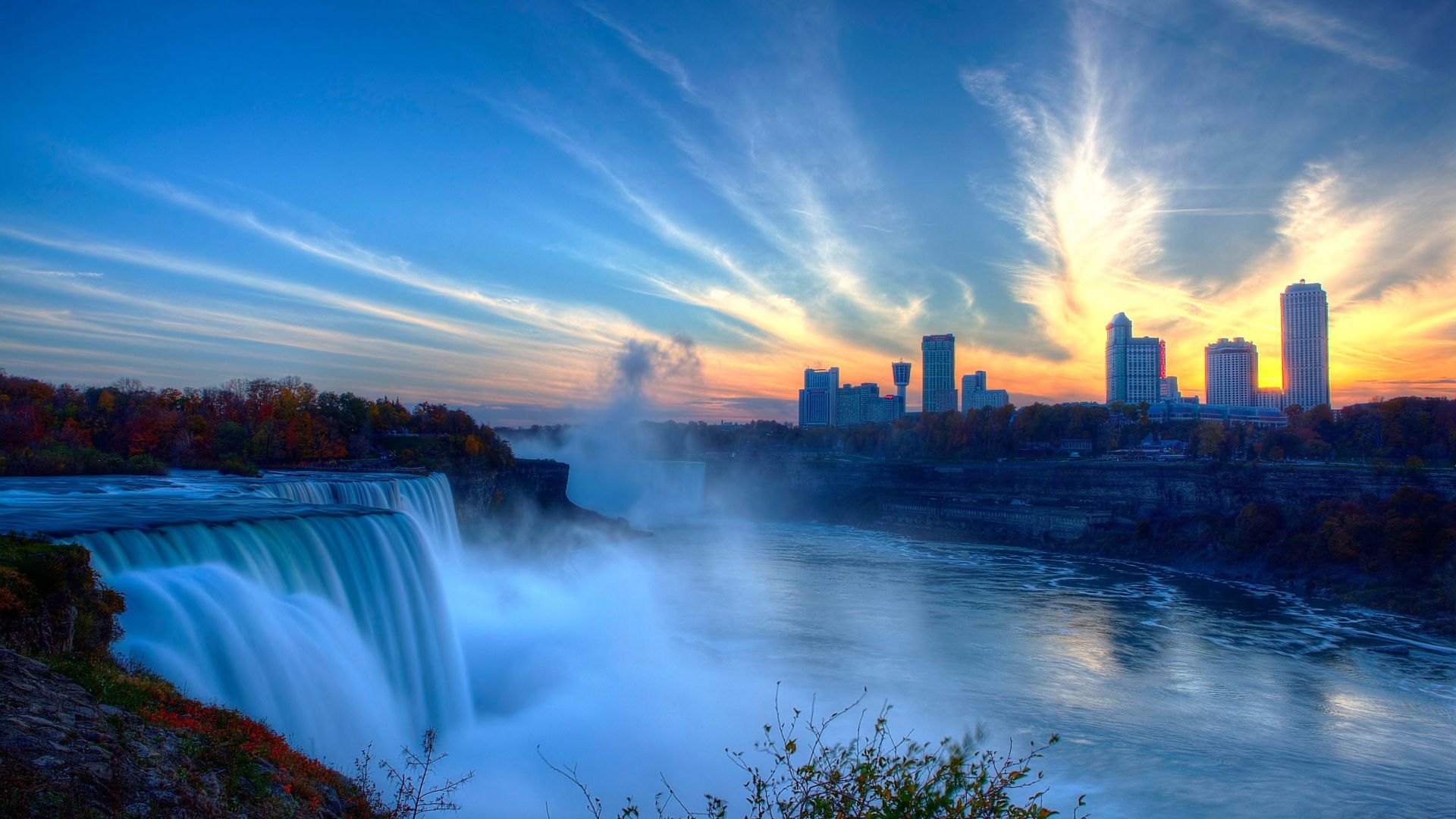 Niagara Falls, waterfall, New York, USA, 4k (horizontal)