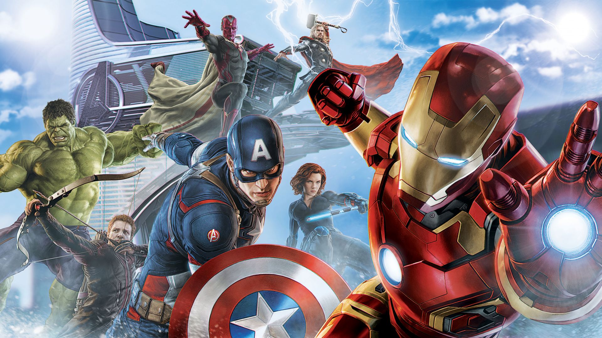 Avengers: Age of Ultron, Iron Man, Captain America, Hulk, Black Widow, Hawkeye, Thor, Vision, 6k (horizontal)