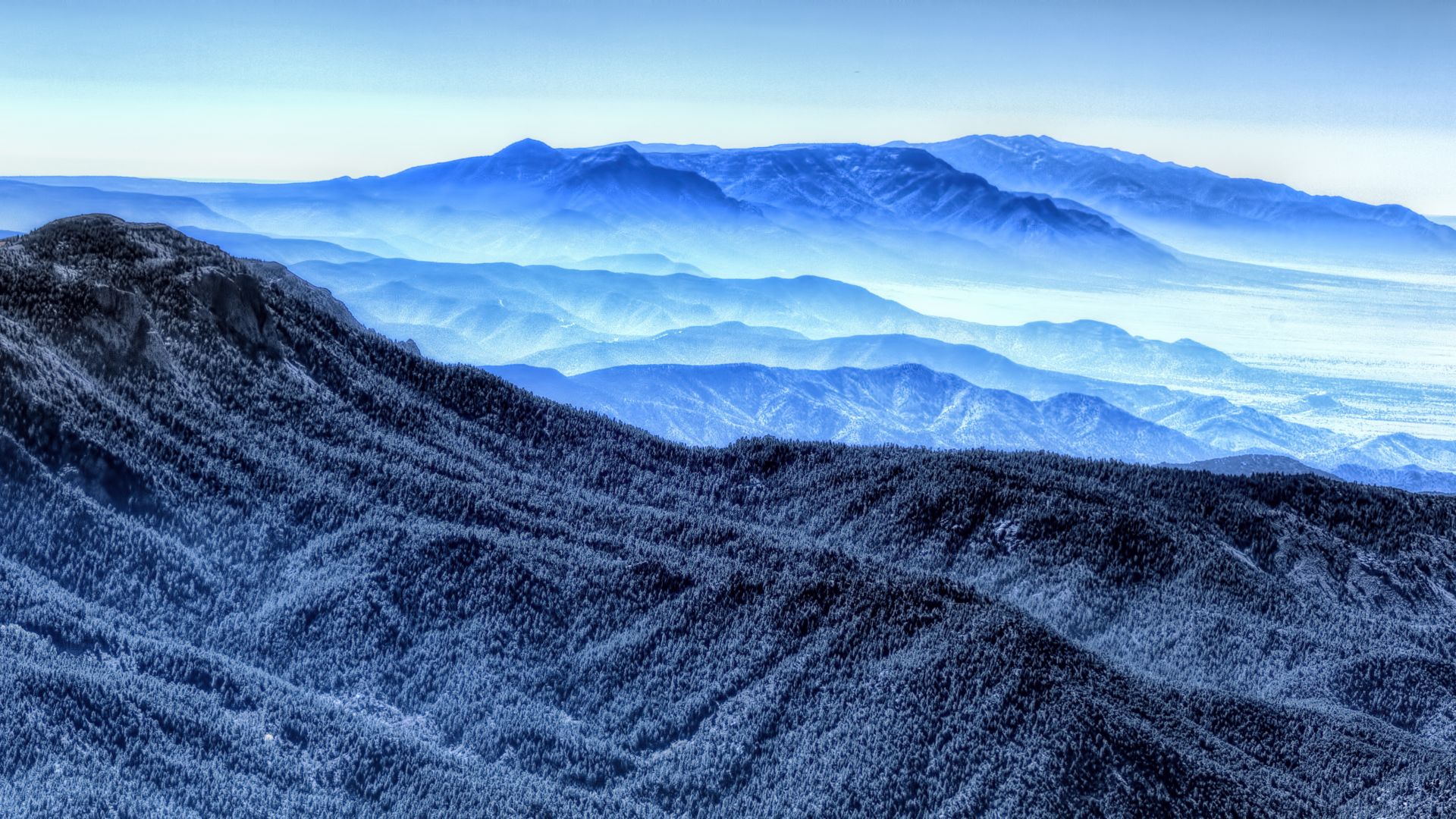 mountains, blue, 4k (horizontal)