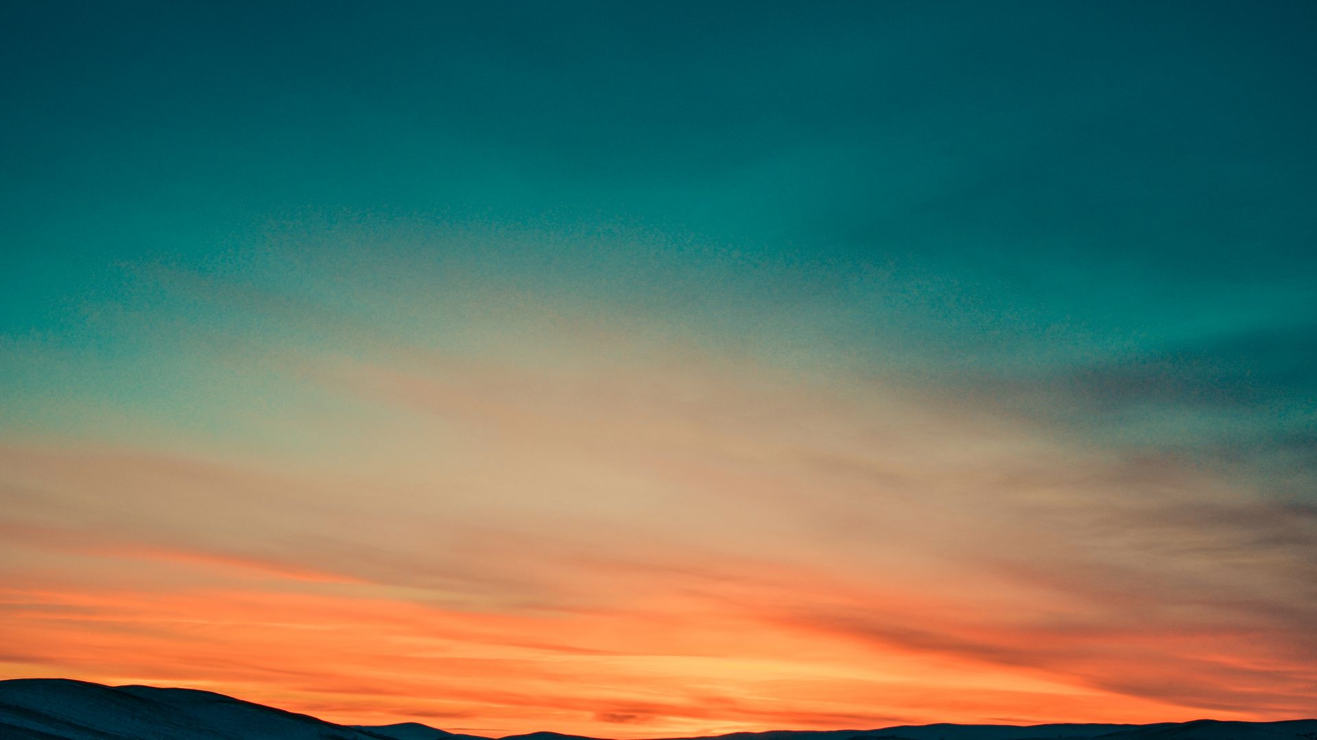 sunset, sky, mountains, 4k (horizontal)