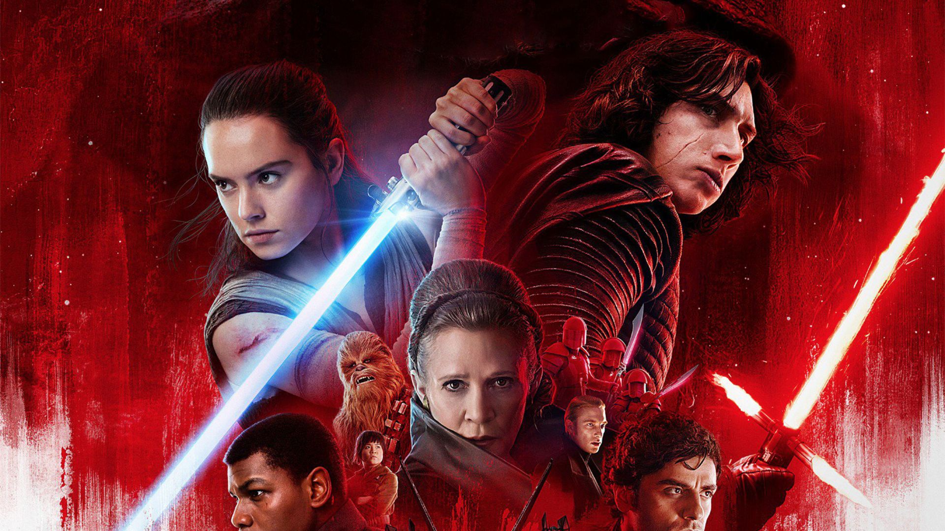 Star Wars: The Last Jedi, Daisy Ridley, Carrie Fisher, Adam Driver, poster, 4k (horizontal)