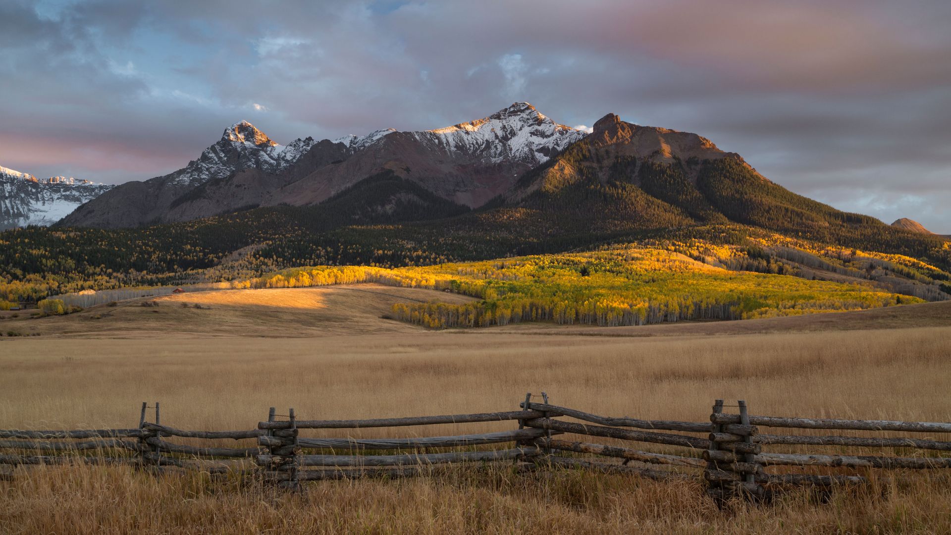 field, mountains, USA, Colorado, 4k (horizontal)