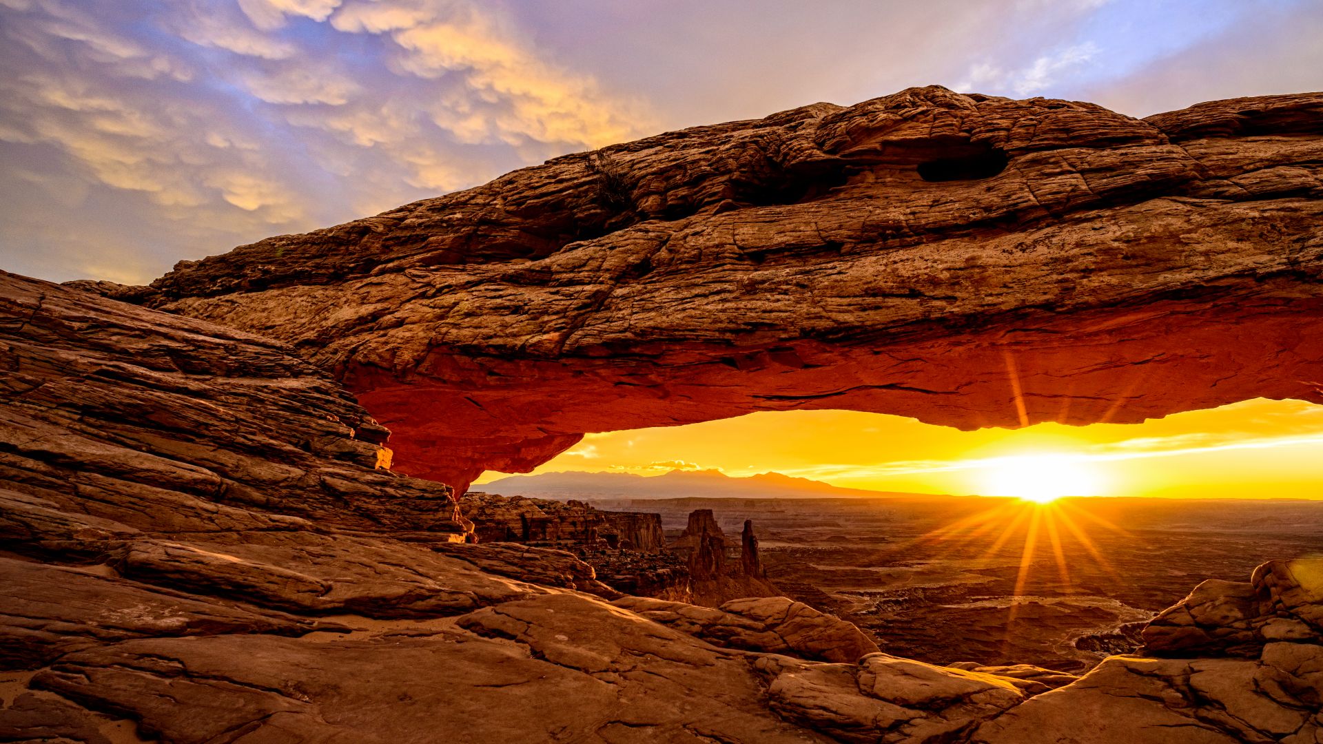 Mesa Arch, Utah, USA, mountains, sunrise, 8k (horizontal)