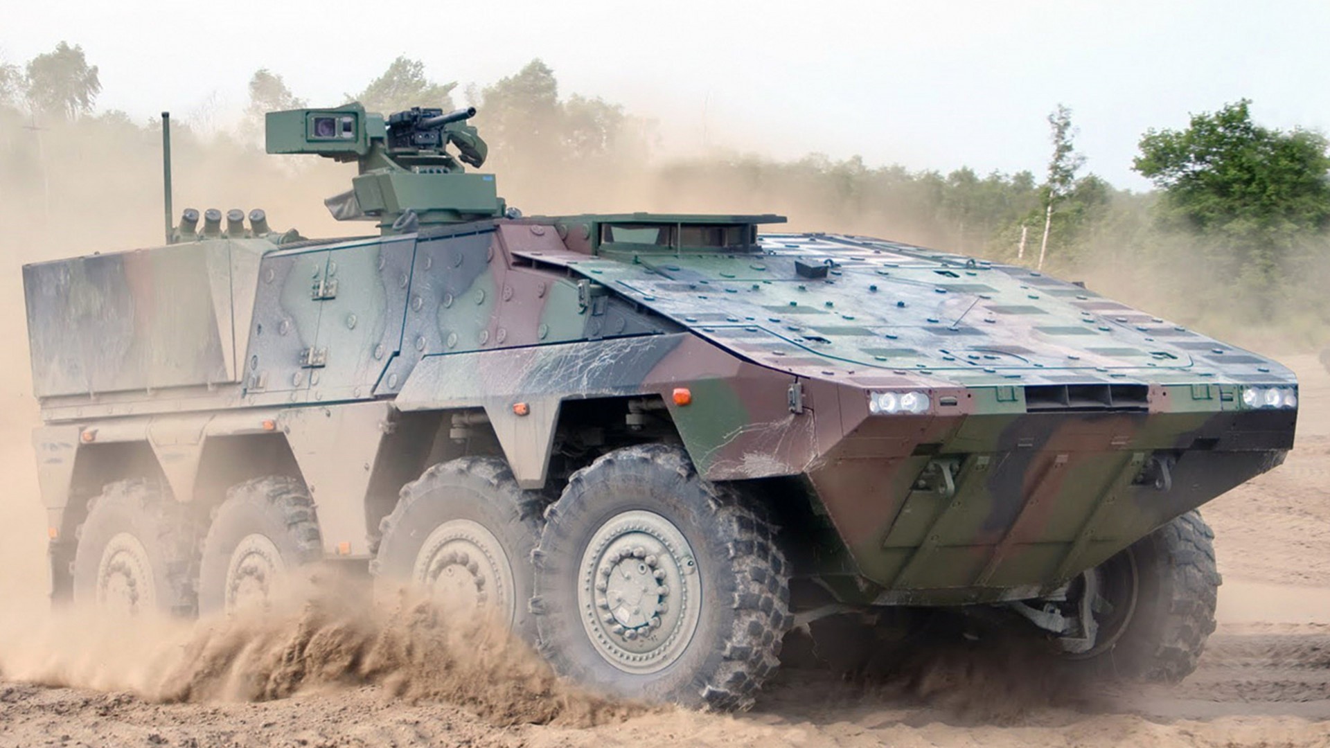 AFV, armoured fighting vehicle, GTK, Boxer, HK GMG, IFV, Bundeswehr, dust (horizontal)