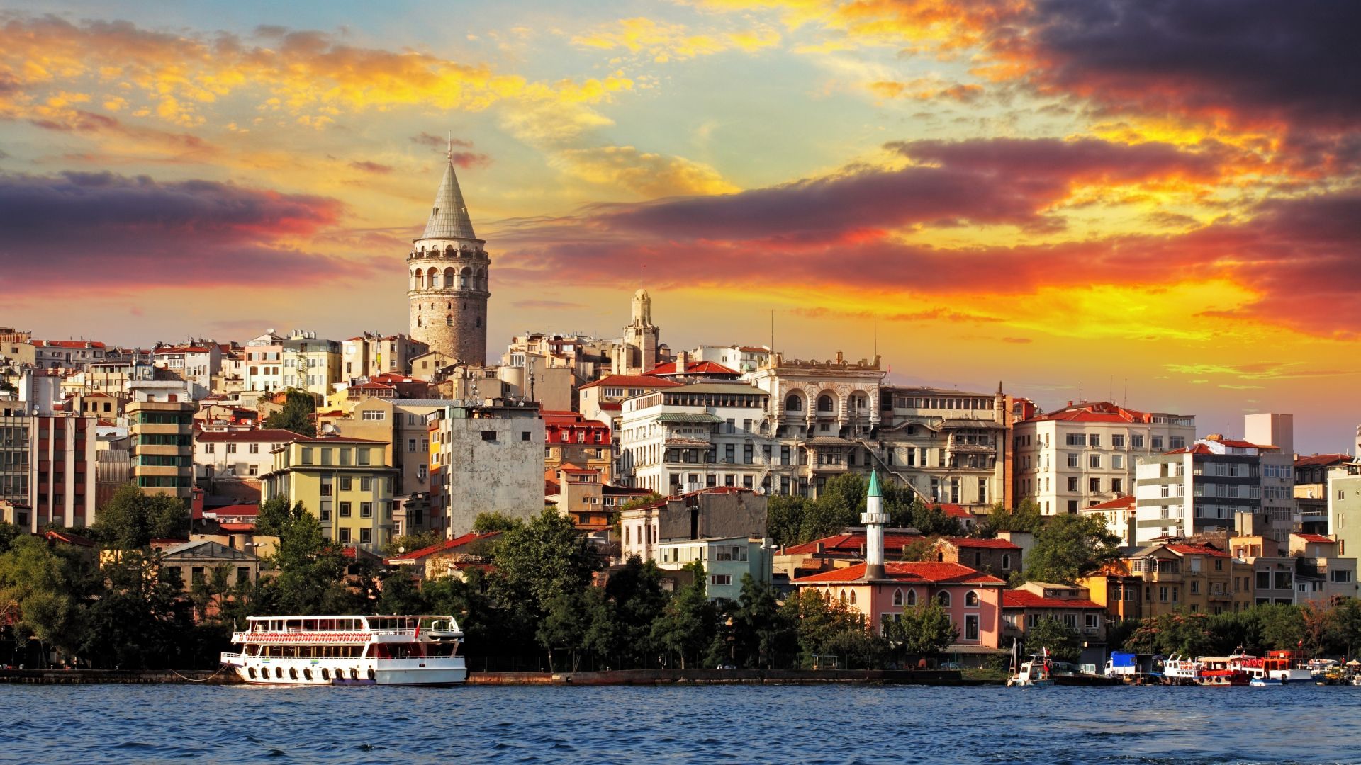Turkey, Istanbul, sea, sunrise, 4k (horizontal)