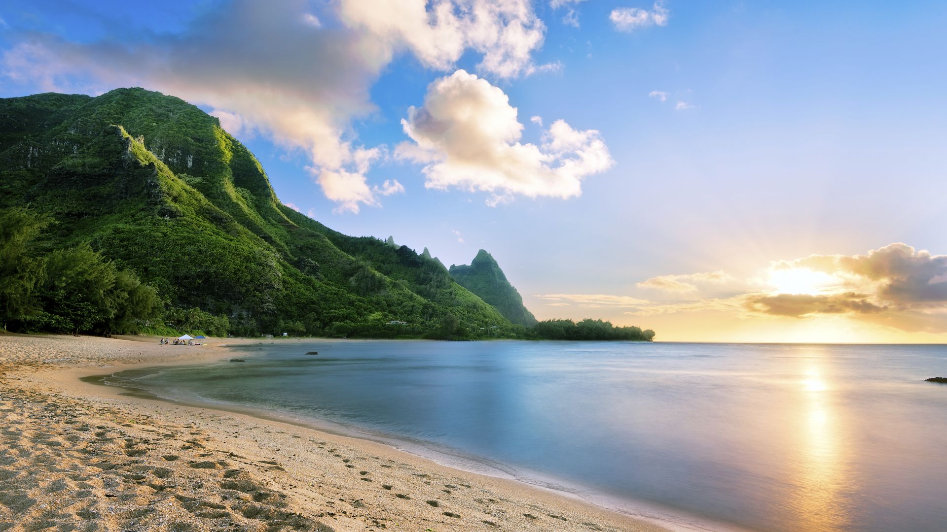 Maui, Hawaii, beach, ocean, coast, mountain, sky, 5k (horizontal)