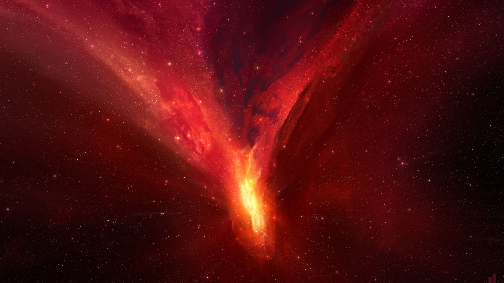Horsehead Nebula, red, HD (horizontal)