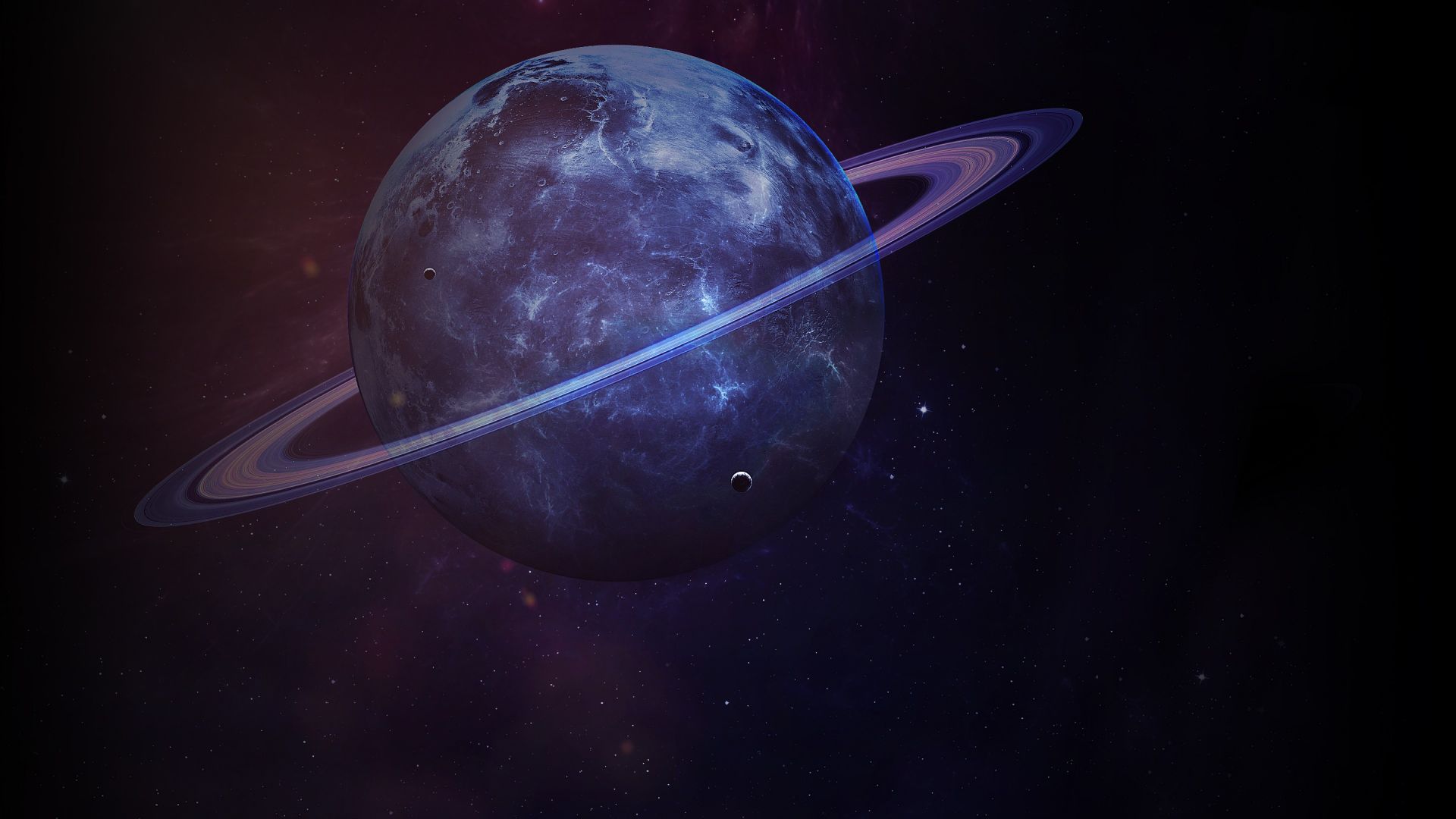 Saturn, planet, 4k (horizontal)