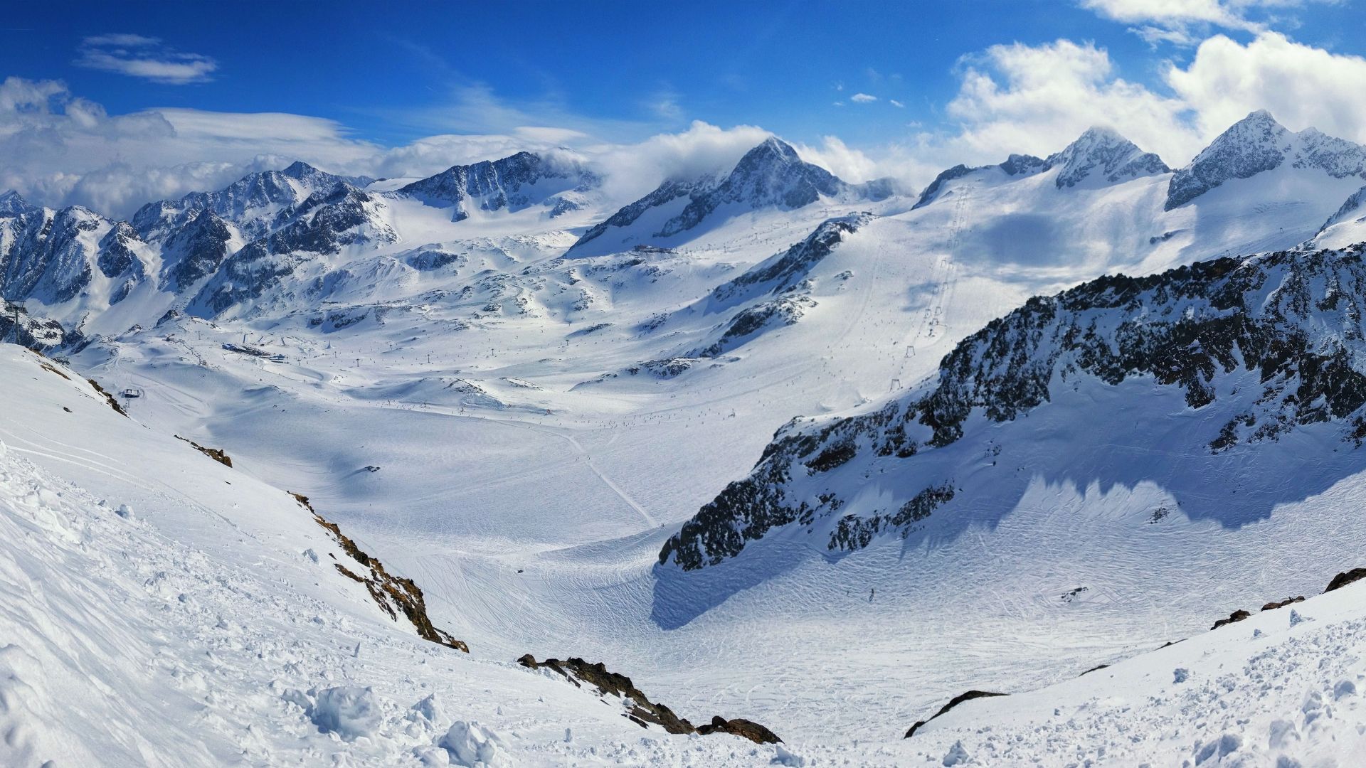 Stubaital Stubai, mountains, snow, winter, 4k (horizontal)