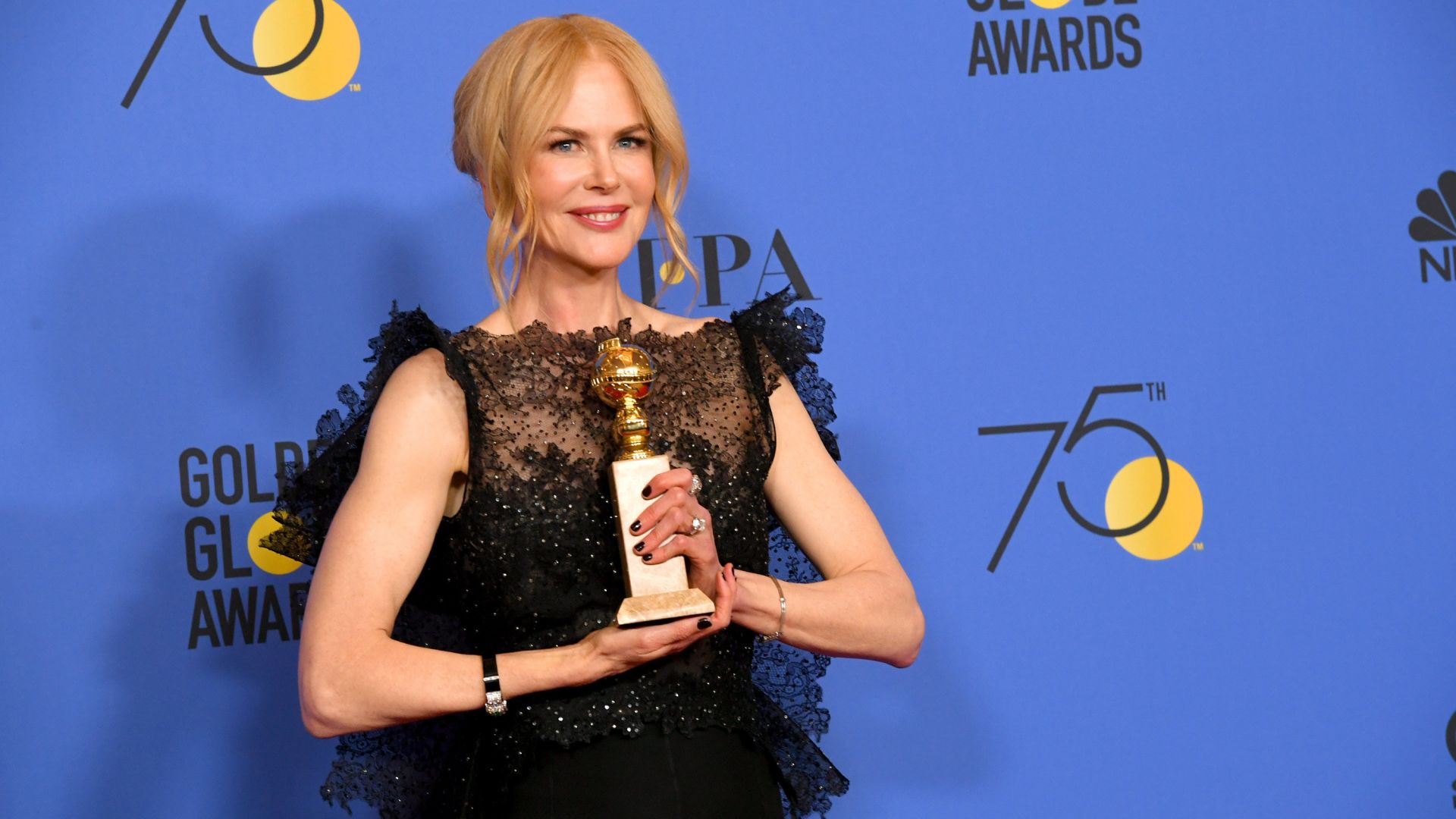 Nicole Kidman, photo, Golden Globes 2018, blonde, 4k (horizontal)