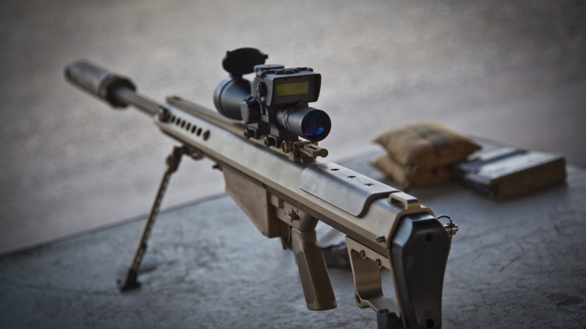Barrett, M82A1, M107, M82, Light fifty, anti-materiel, sniper rifle, ammunition, bullets, scope (horizontal)