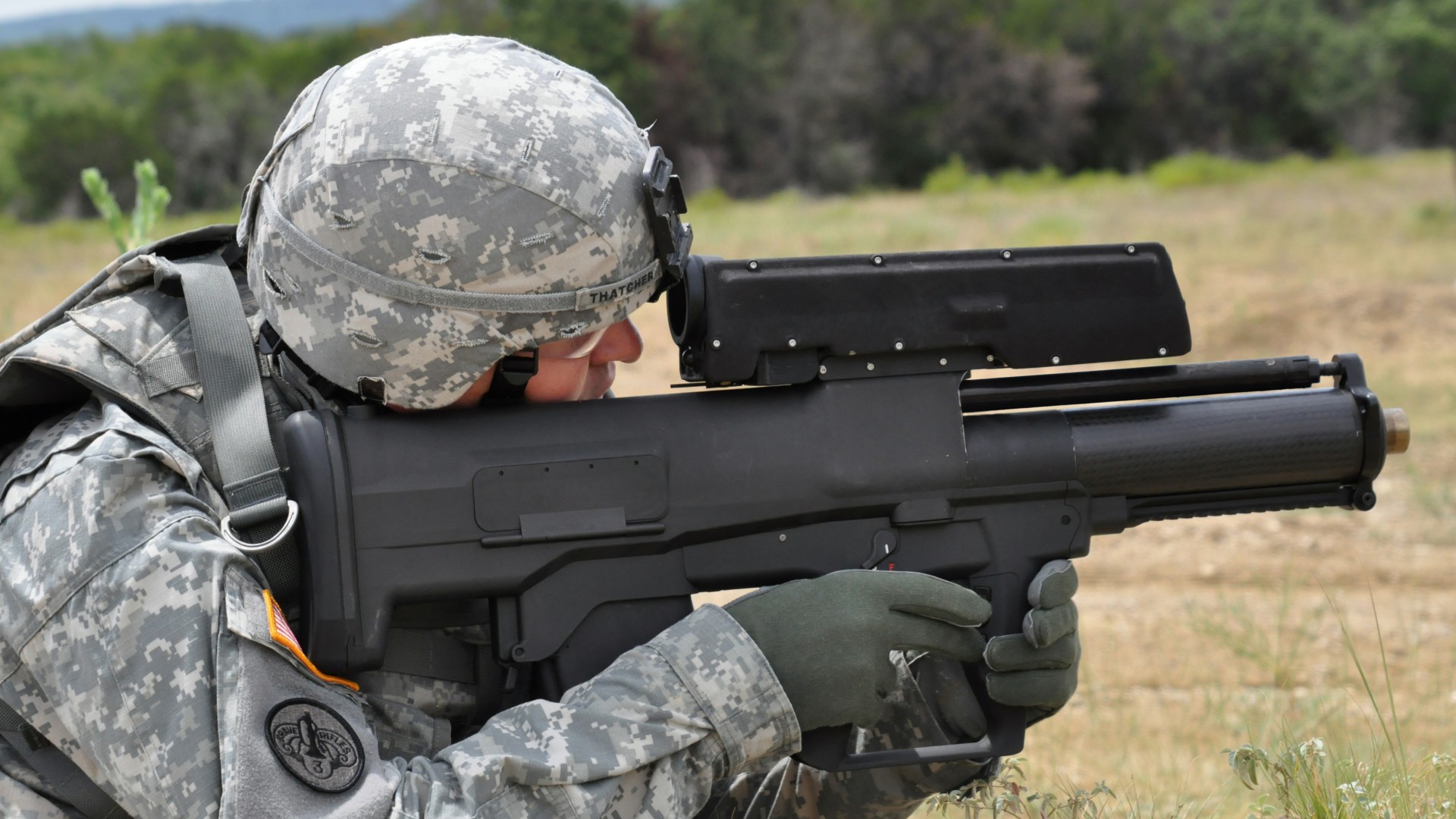 XM25, CDTE, Punisher, grenade launcher, modern weapon, Heckler & Koch, U.S. Army, soldier (horizontal)