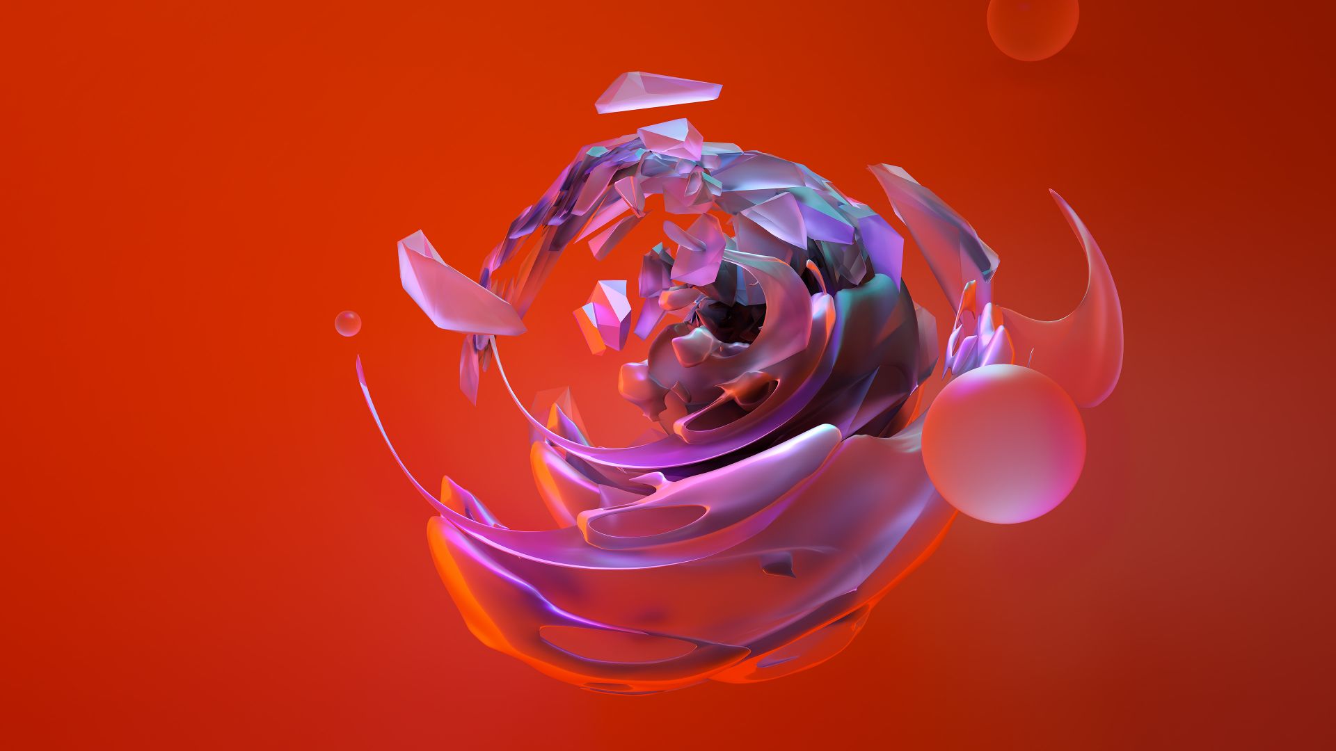 3D, sphere, abstract, shapes, 4k (horizontal)