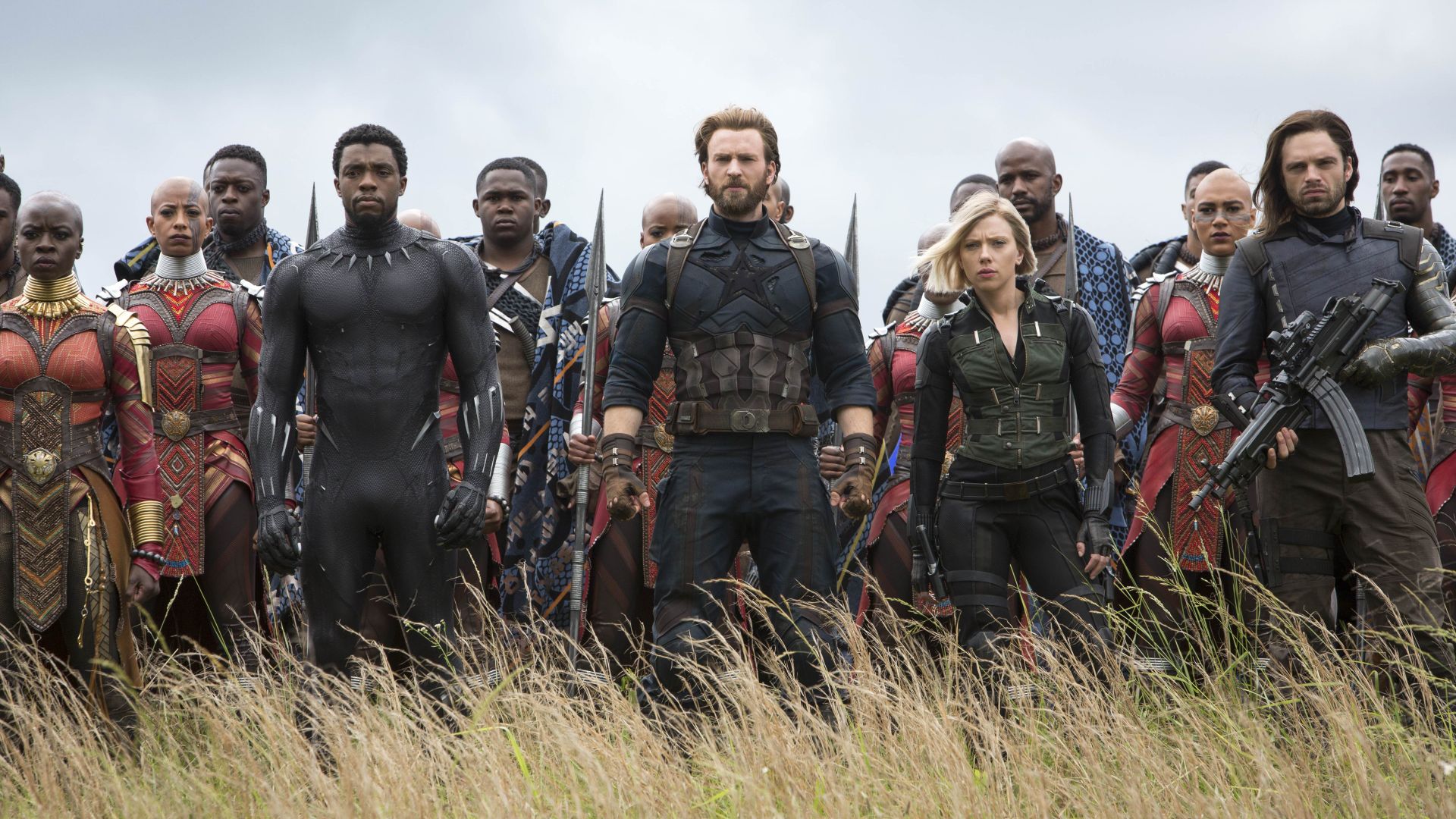 Avengers: Infinity War, Black Widow, Captain America, Black Panther, Chadwick Boseman, Scarlett Johansson, Chris Evans, 5k (horizontal)