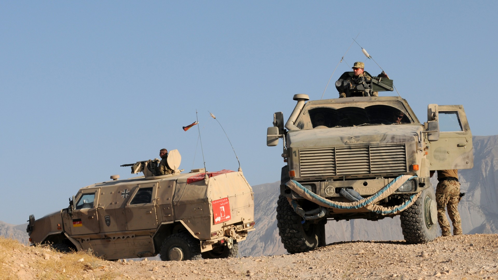 ATF Dingo, KMW, infantry mobility vehicle, MPPV PC, soldier, Afghanistan, Bundeswehr (horizontal)