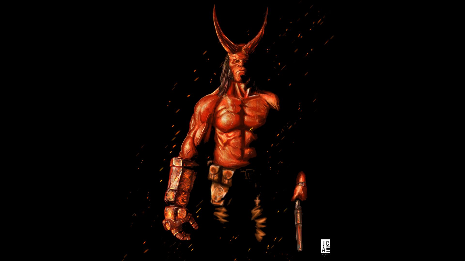 Hellboy, David Harbour, poster, 4K (horizontal)