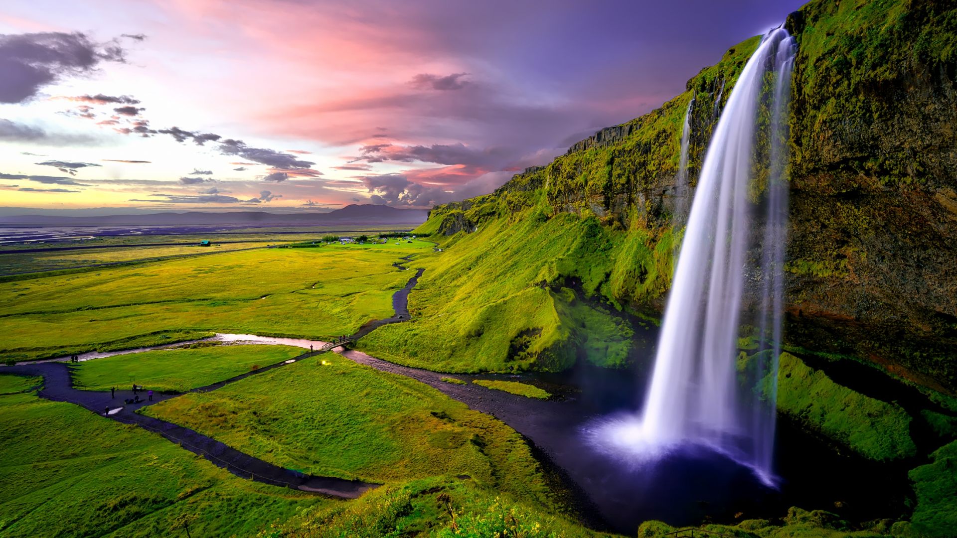 Iceland, falls, Waterfall (horizontal)