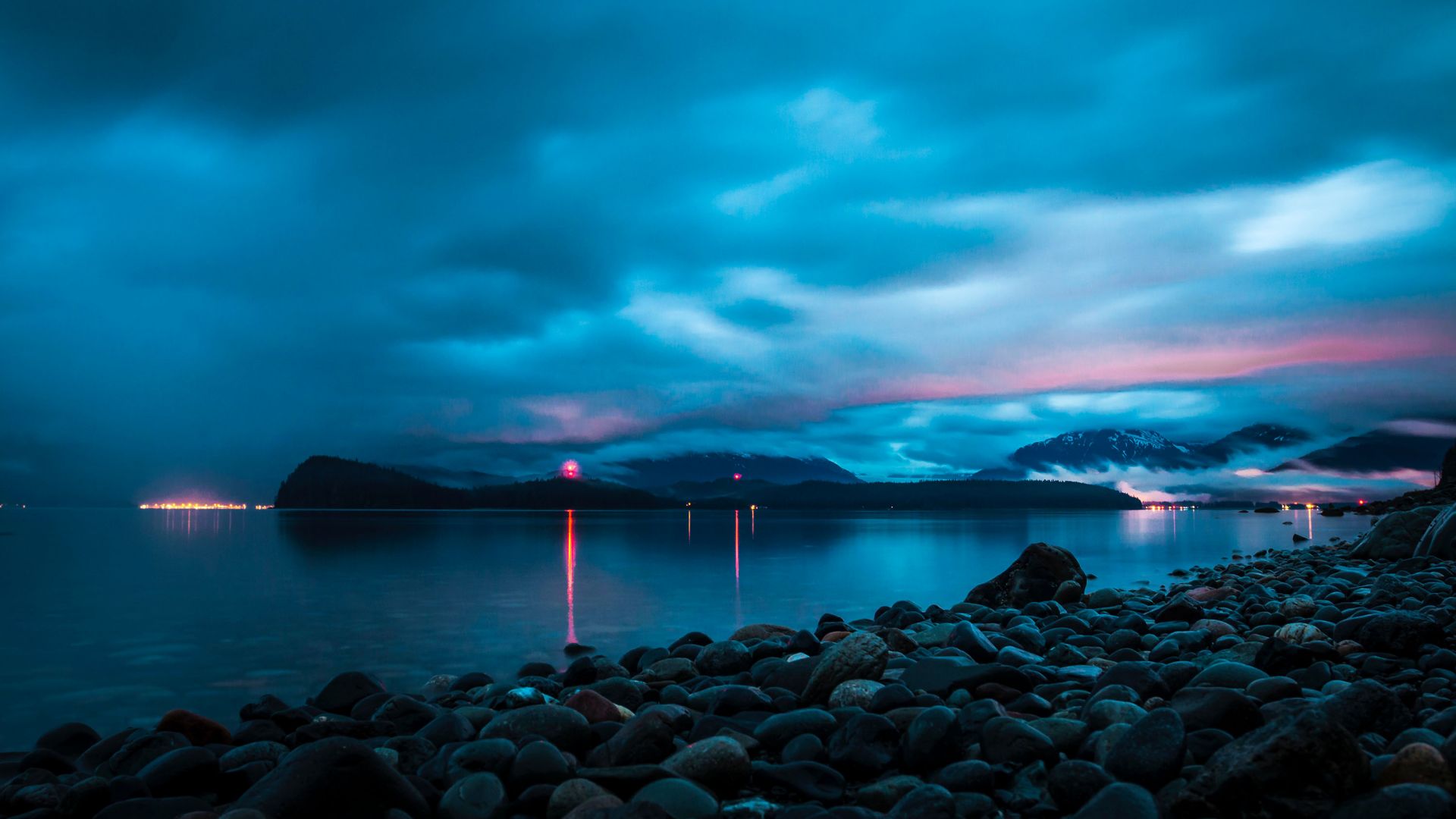 Juneau, Alaska, Ocean, Sky, 4K (horizontal)