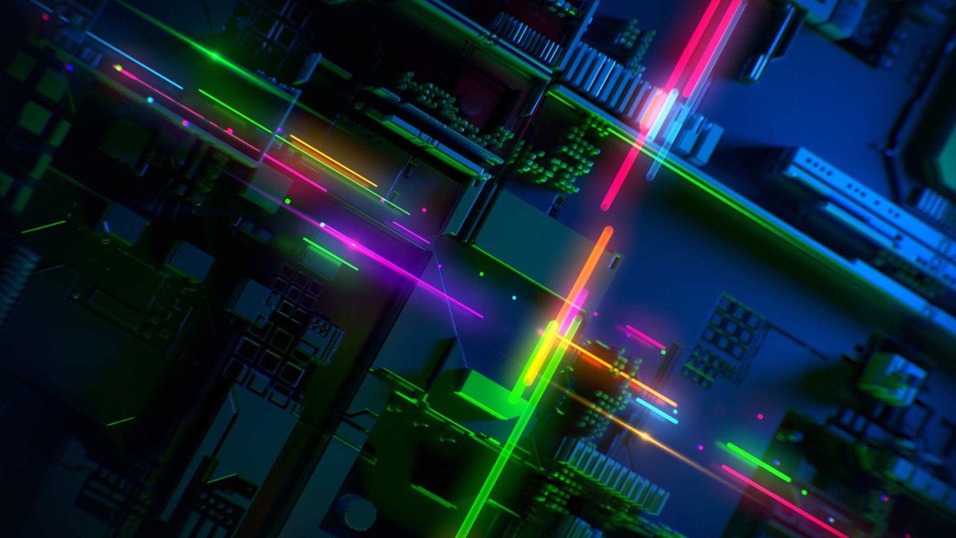 Razer Phone 2, abstract, colorful, HD (horizontal)