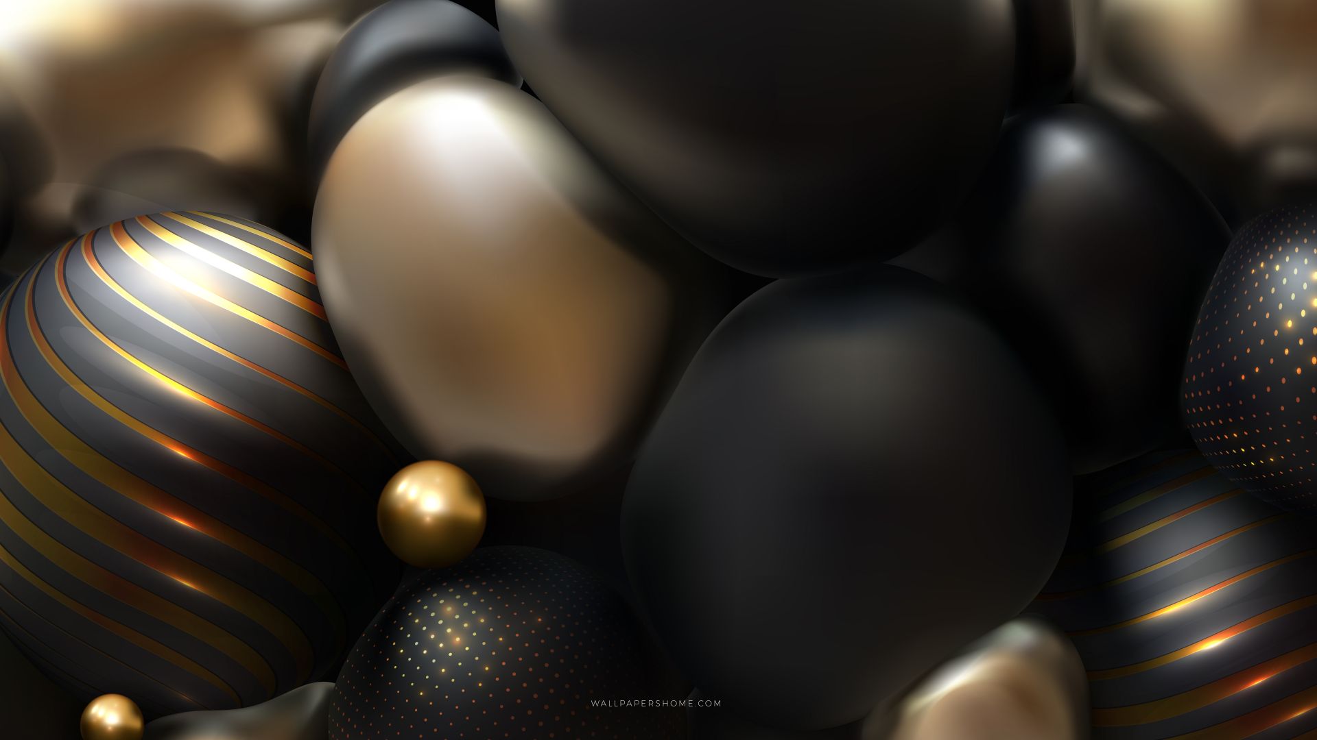 abstract, 3D, colorful, pearls, 8k (horizontal)