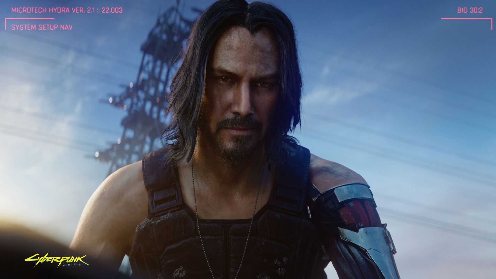 Cyberpunk 2077, Keanu Reeves, E3 2019, screenshot, 4K (horizontal)