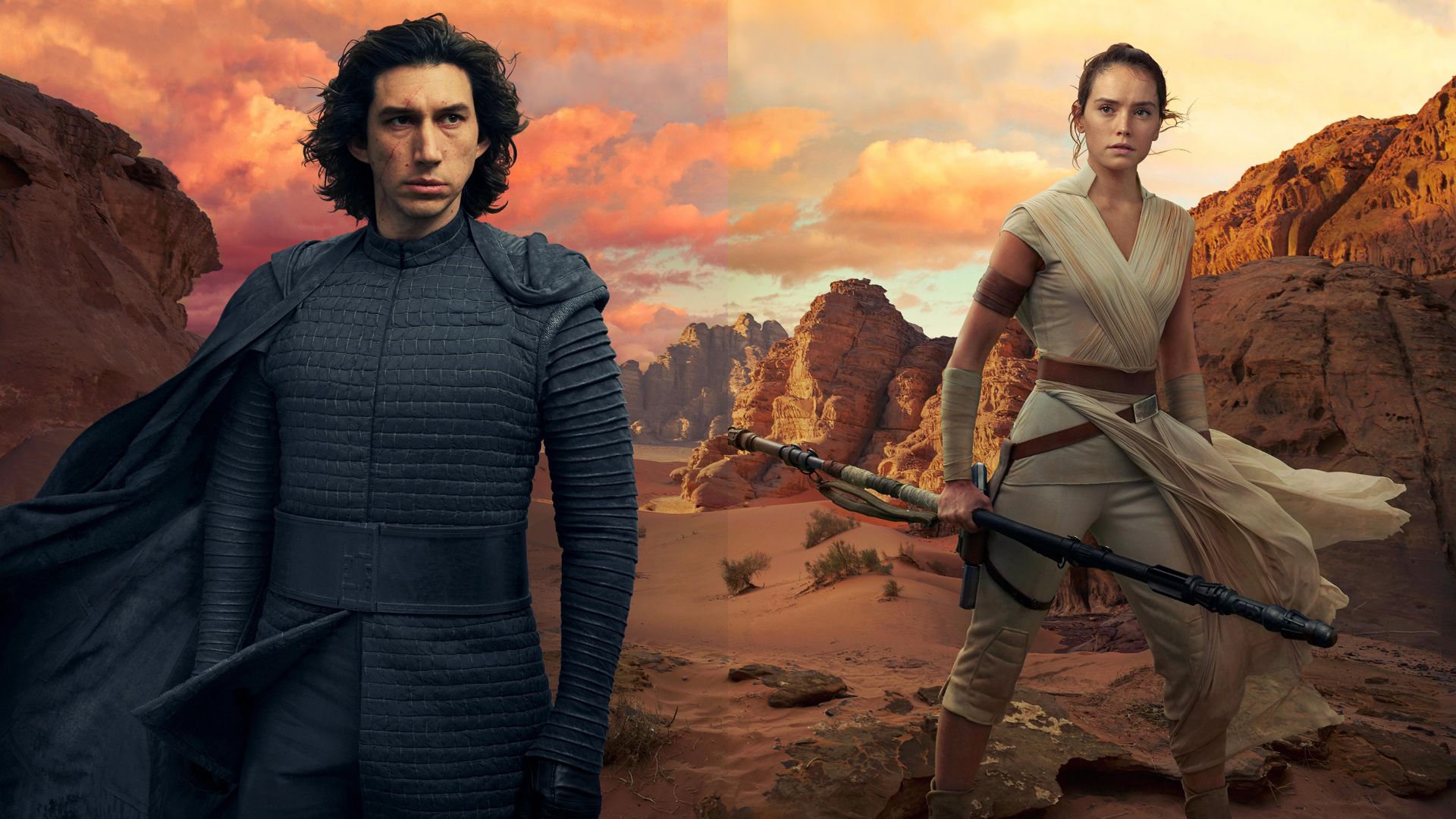 Star Wars: The Rise of Skywalker, Adam Driver, Daisy Ridley, 5K (horizontal)