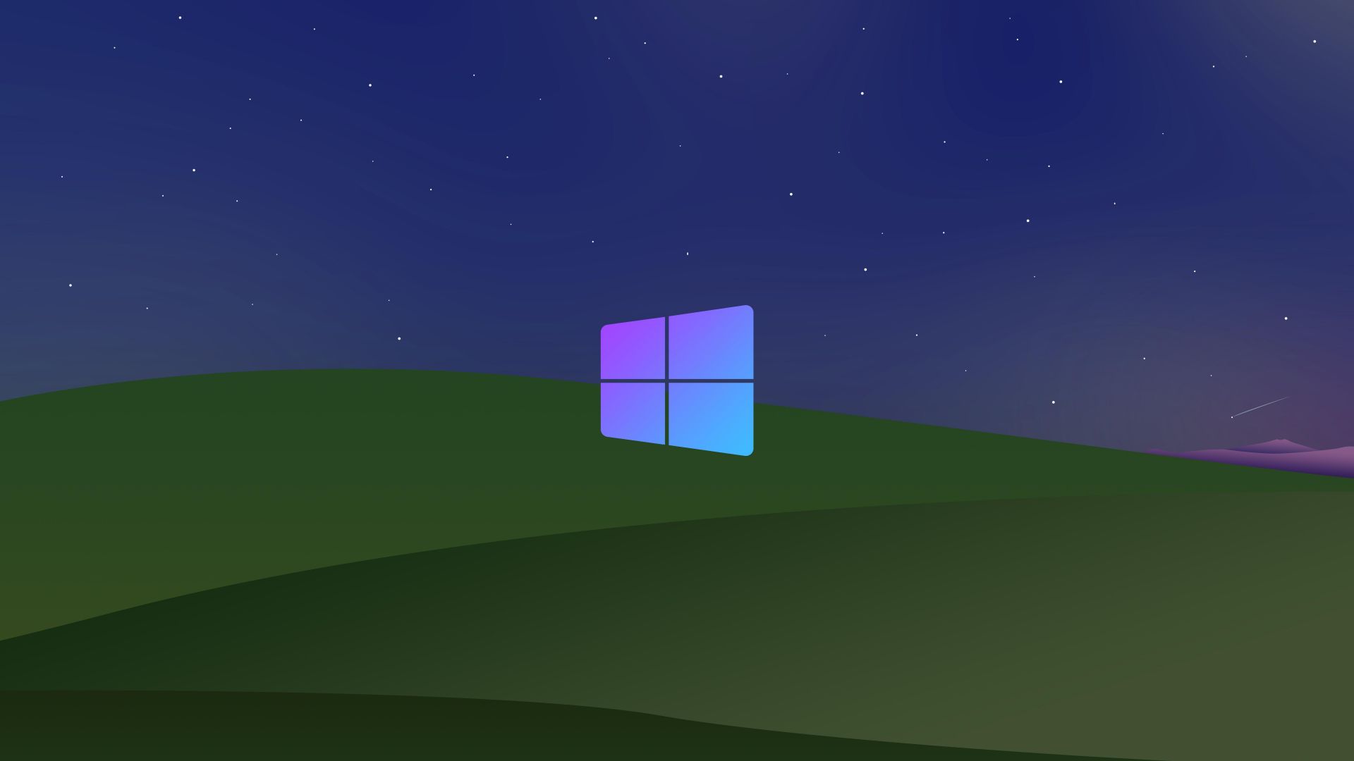 Windows XP, night, Microsoft, 8K (horizontal)