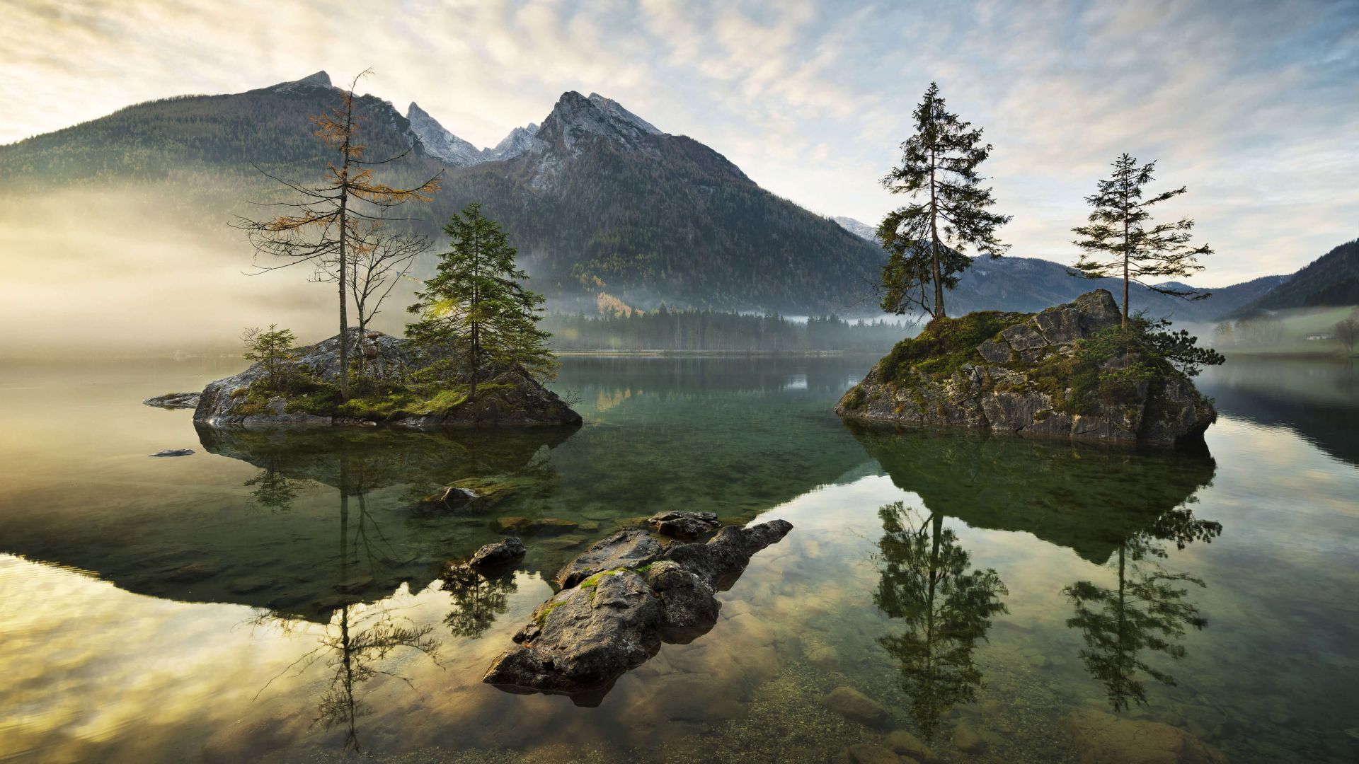 Lake Hintersee, Berchtesgaden, Bavaria, Germany, mountains, Alps, 4K (horizontal)