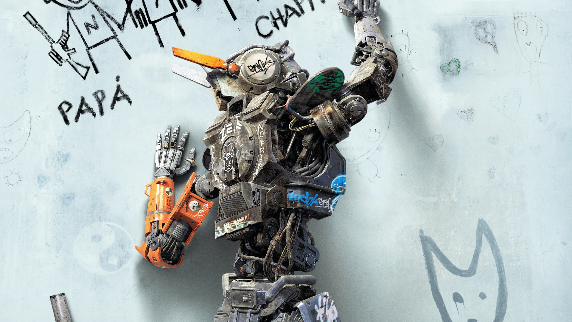 Chappie, Best Movies of 2015, robot, wallpaper (horizontal)