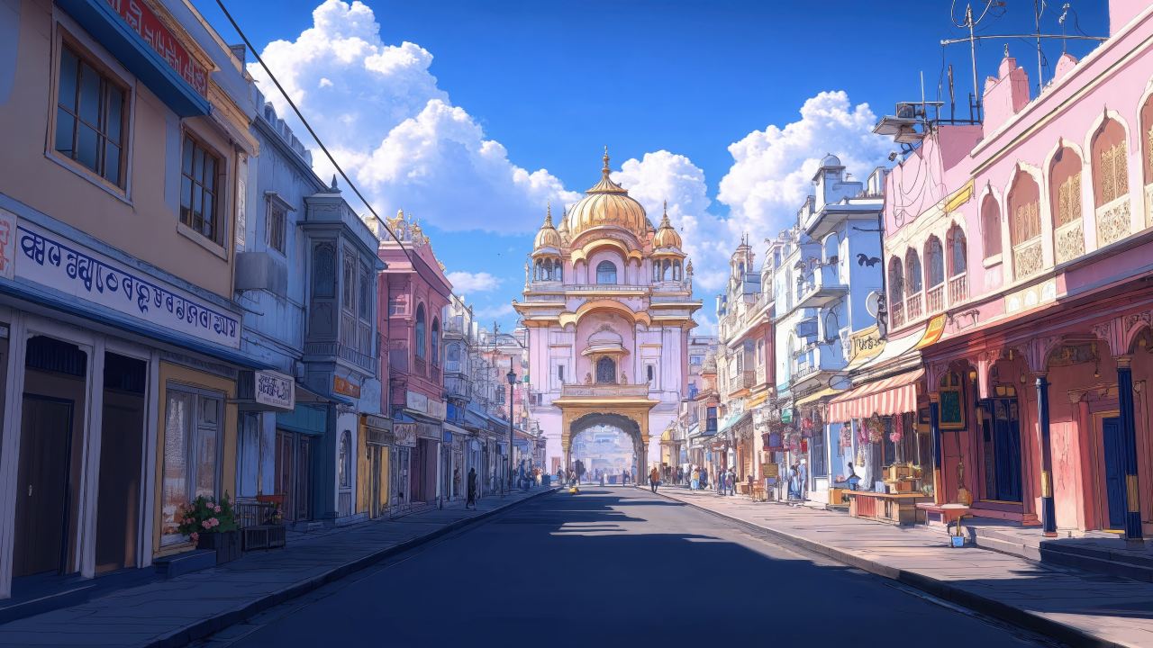 temple architecture wallpaper, ancient ruins, architectural photography, background for desktop wallpaper (horizontal)