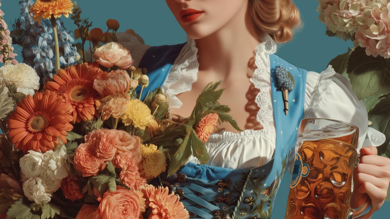 oktoberfest wallpaper, outfit, german heritage, background for desktop wallpaper (horizontal)