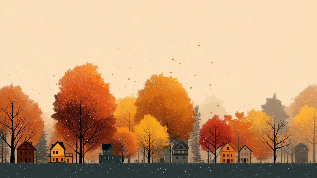 autumn scene wallpaper, fall landscape, natures beauty, background for desktop wallpaper (horizontal)