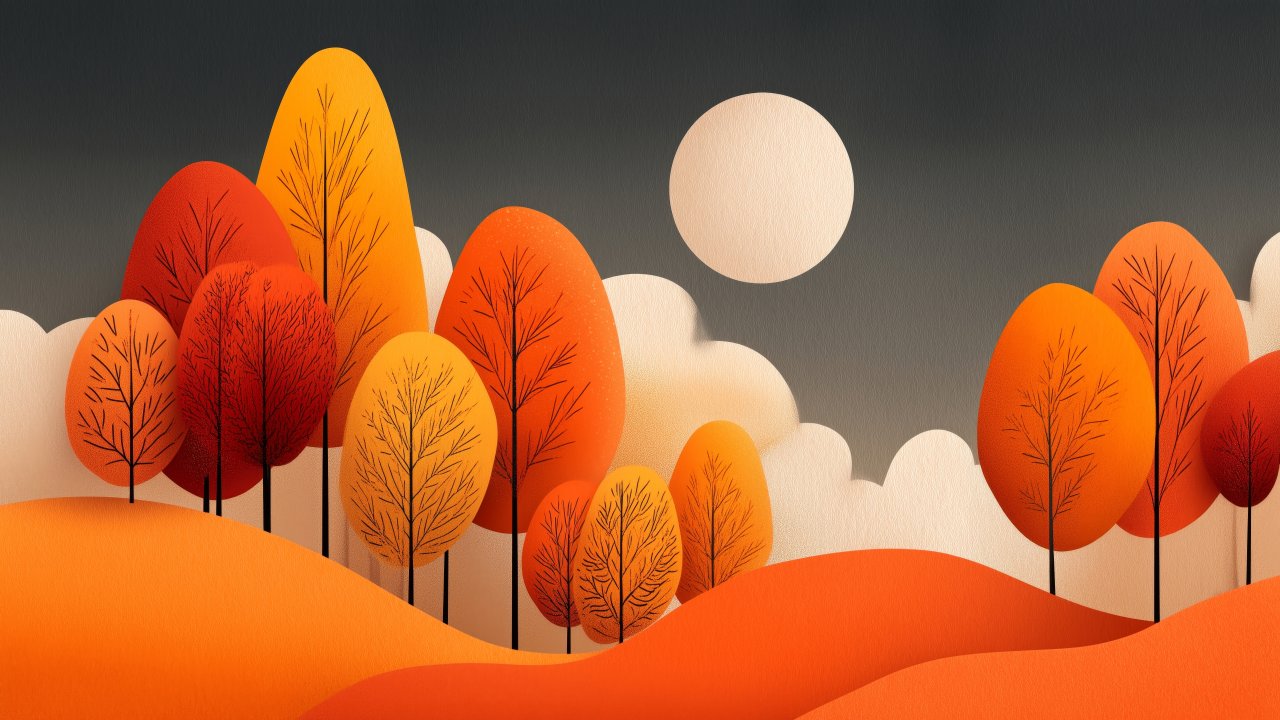 fall weather wallpaper, harvest season, cozy sweaters, background for desktop wallpaper (horizontal)