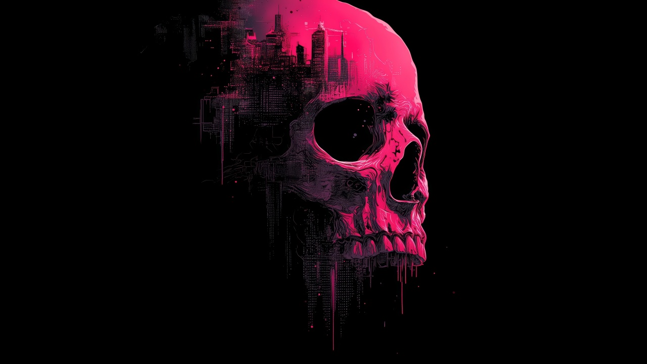 skull images wallpaper, spooky decor, skull art, background for desktop wallpaper (horizontal)