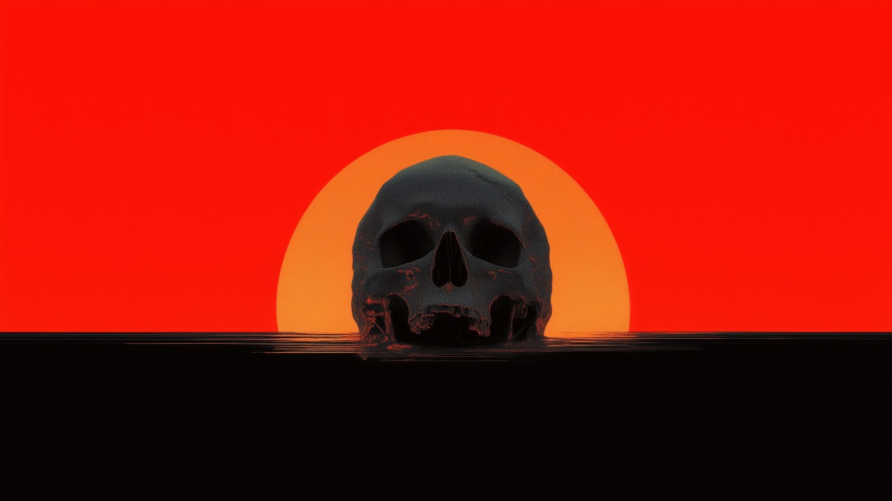 skulls wallpaper, gothic decor, spooky art, background for desktop wallpaper (horizontal)