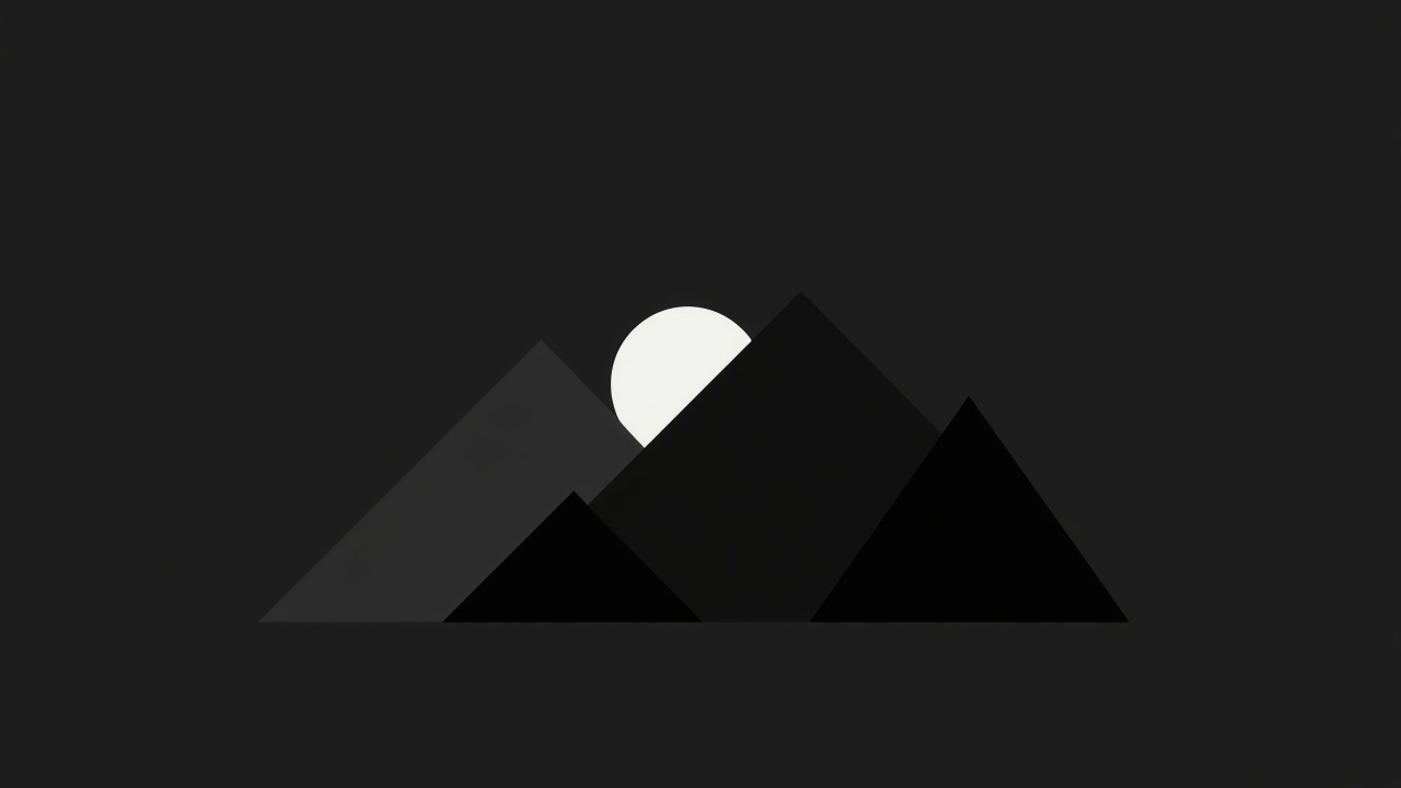 monochrome artwork wallpaper, black and white art, negative space, background for desktop wallpaper (horizontal)