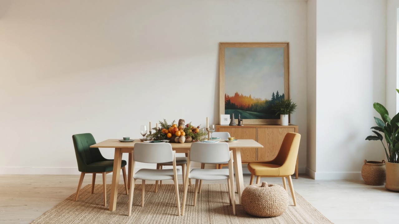 friendsgiving wallpaper, theme ideas, fall harvest decor, background for desktop wallpaper (horizontal)