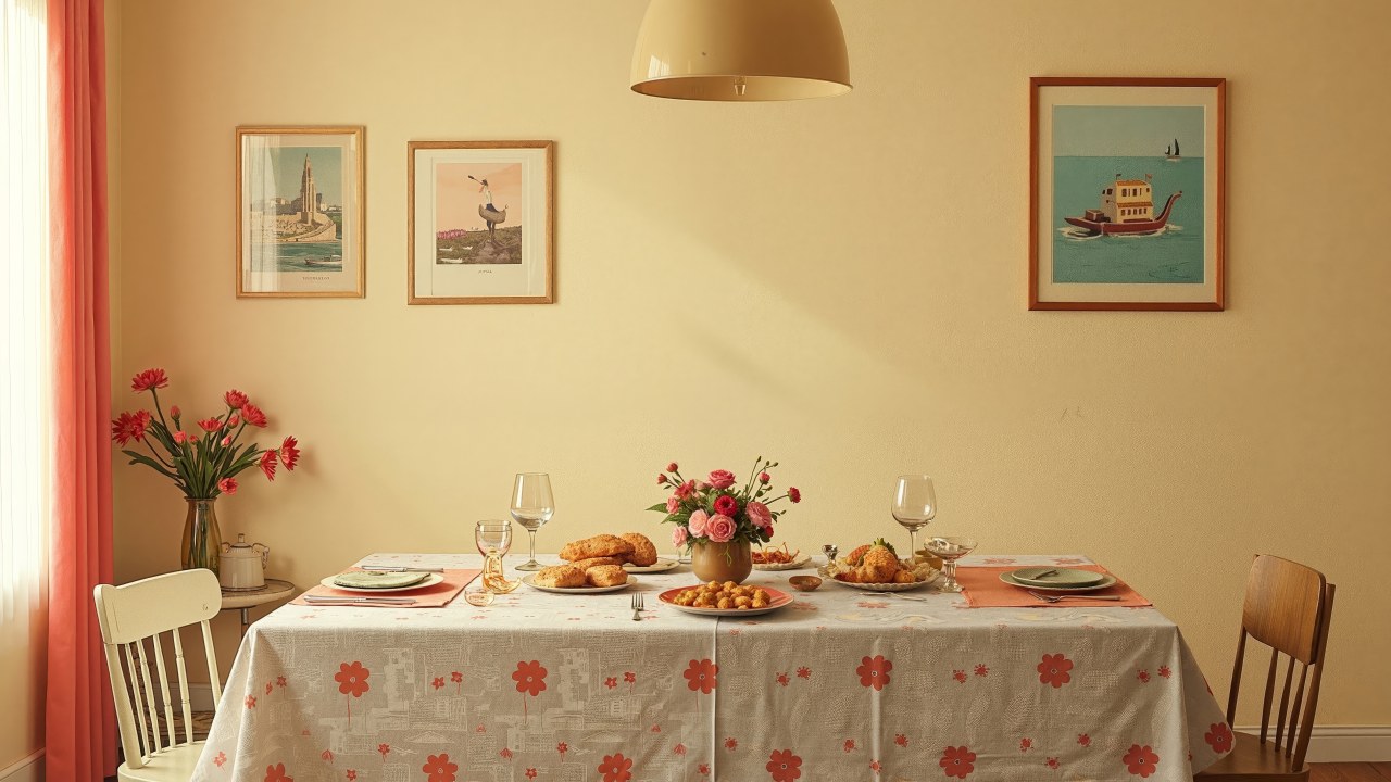 friendsgiving wallpaper, holiday party ideas, potluck recipes, background for desktop wallpaper (horizontal)