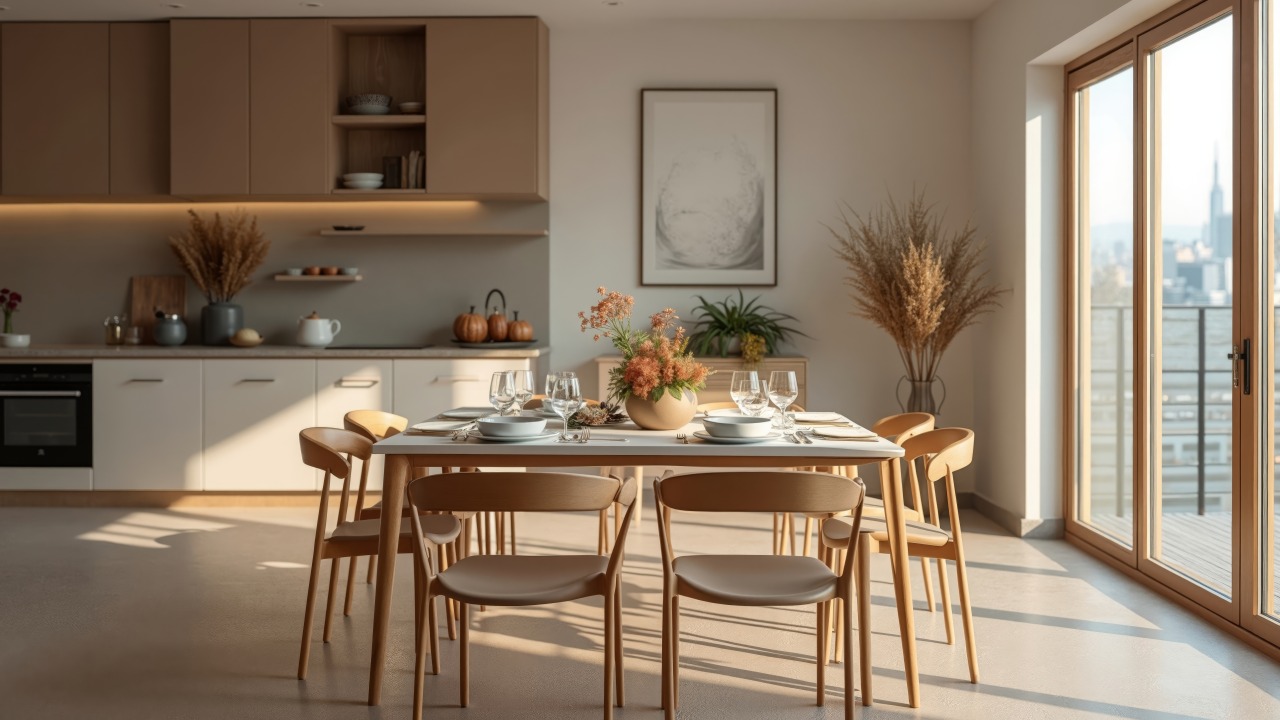 friendsgiving wallpaper, fall decor ideas, holiday gathering, background for desktop wallpaper (horizontal)