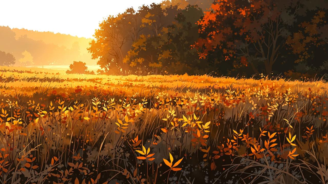 golden leaves wallpaper, scenic landscapes, countryside views, background for desktop wallpaper (horizontal)