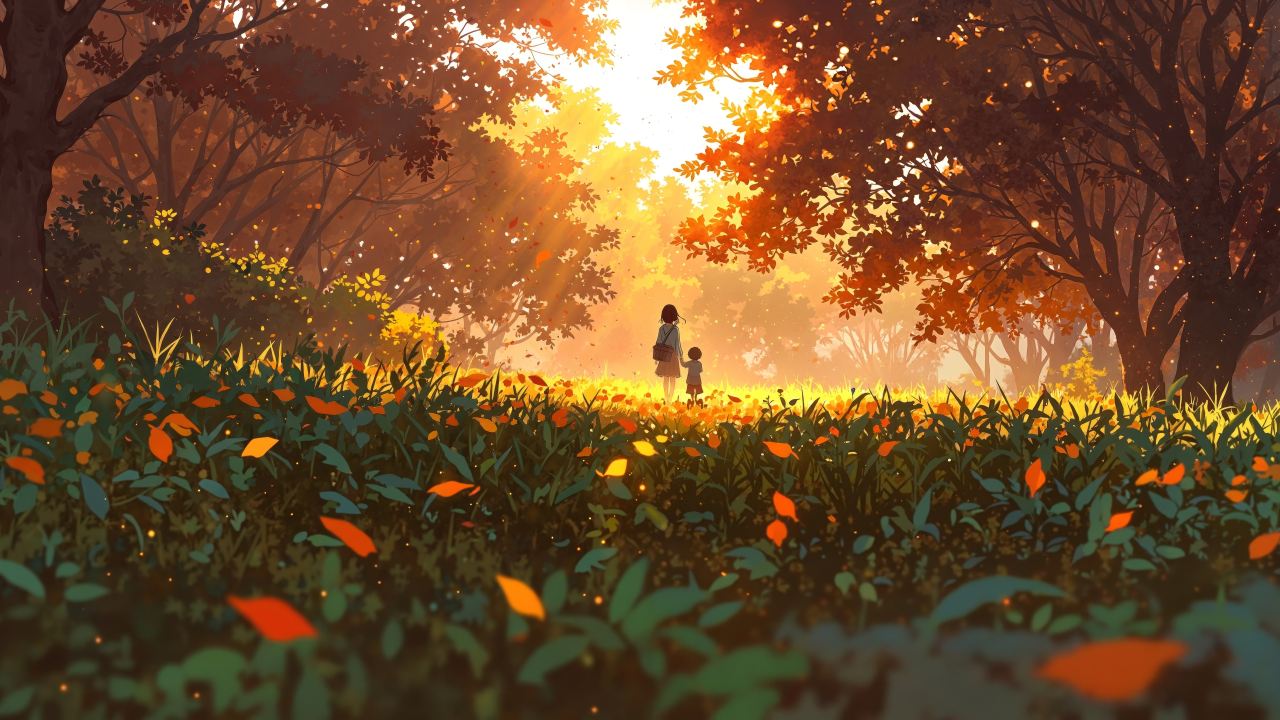 golden meadow wallpaper, autumn landscape, peaceful field, background for desktop wallpaper (horizontal)