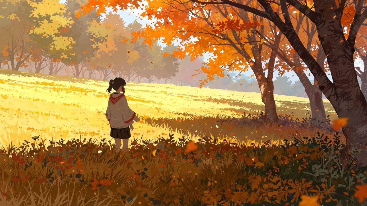 golden field wallpaper, seasonal colors, picturesque views, background for desktop wallpaper (horizontal)