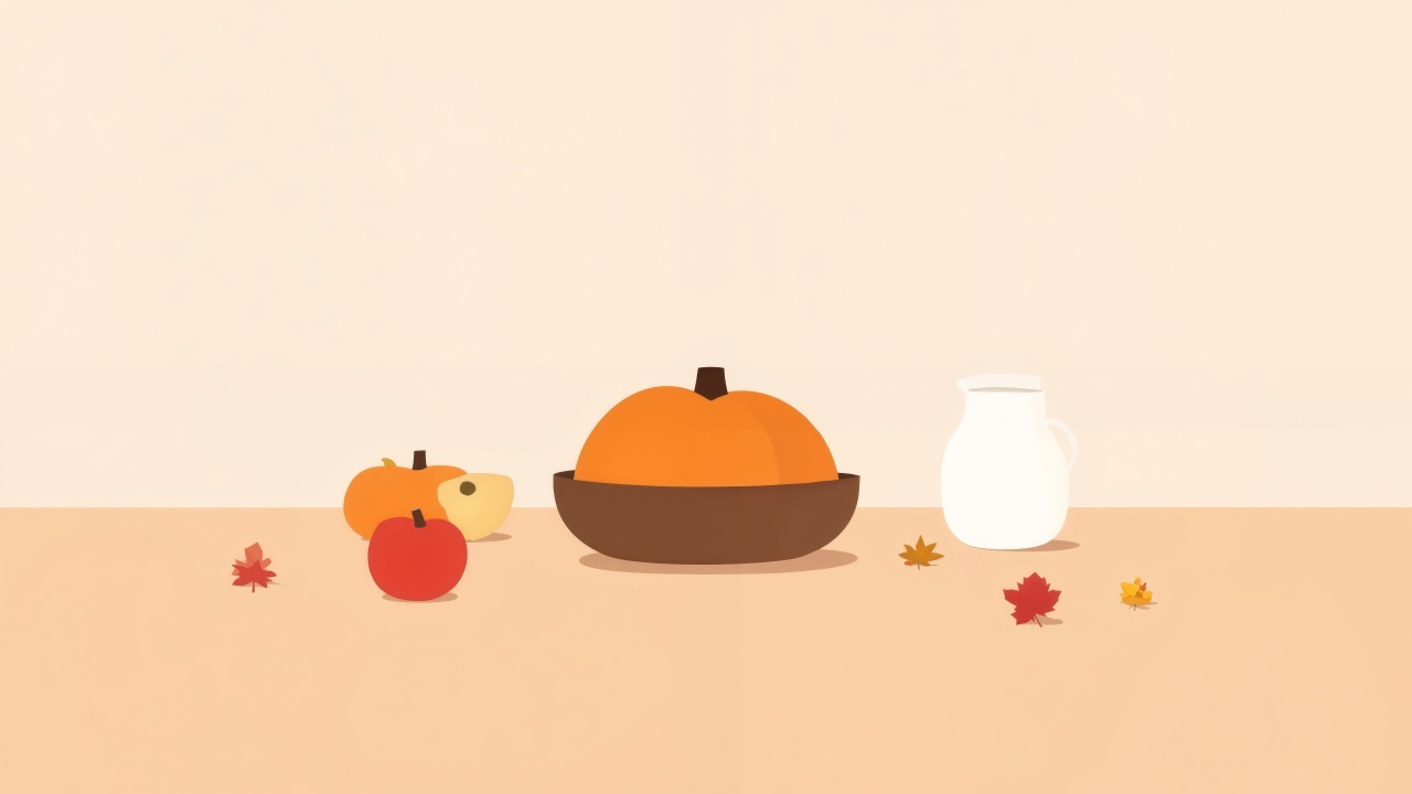 autumn clip art wallpaper, turkey illustrations, harvest images, background for desktop wallpaper (horizontal)