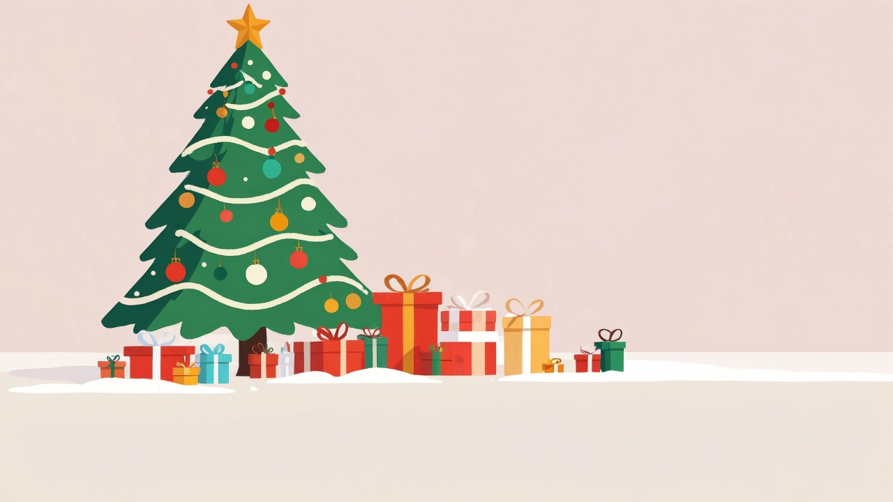 wrapping paper wallpaper, holiday gifts, christmas decorations, background for desktop wallpaper (horizontal)