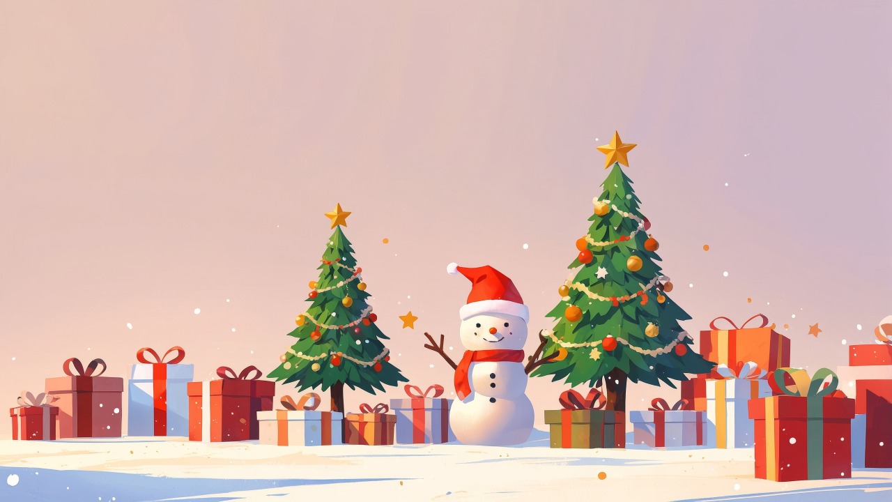 christmas decorations wallpaper, christmas tree ornaments, festive gift ideas, background for desktop wallpaper (horizontal)