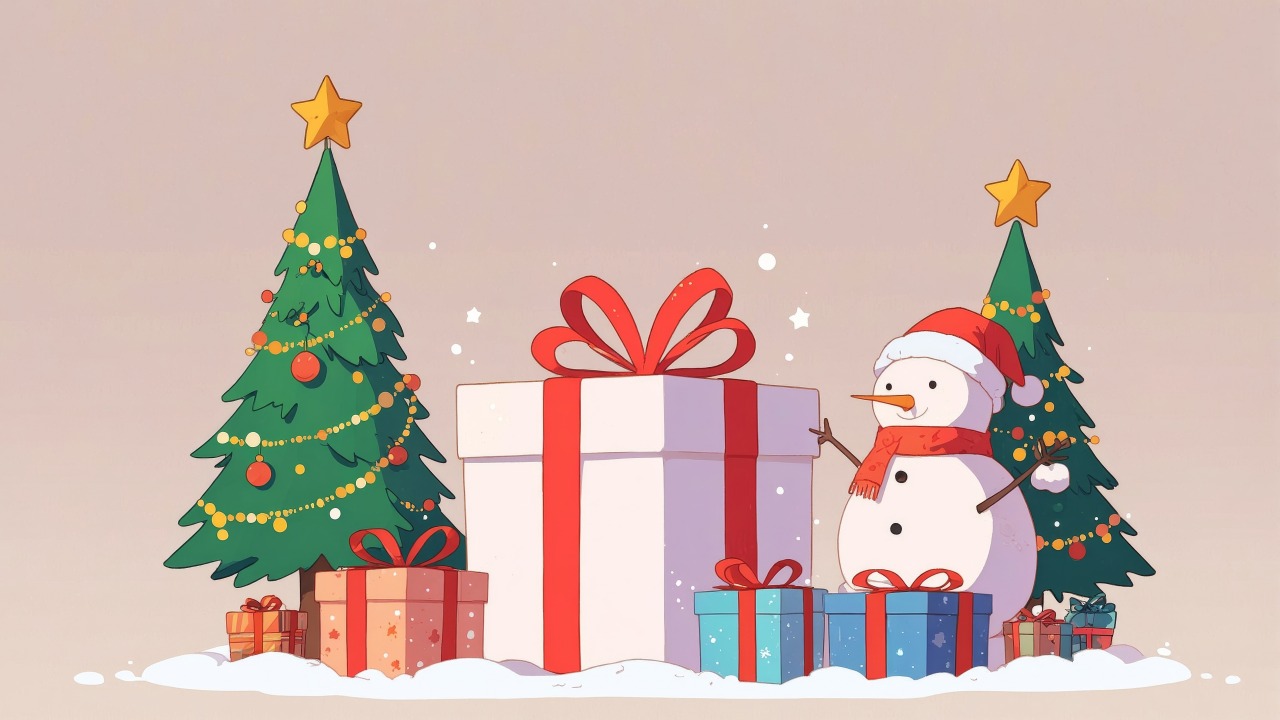 winter holidays wallpaper, gift wrapping, holiday gift ideas, background for desktop wallpaper (horizontal)