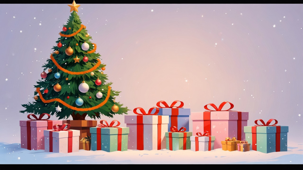 holiday shopping wallpaper, unique holiday gifts, gift guide, background for desktop wallpaper (horizontal)