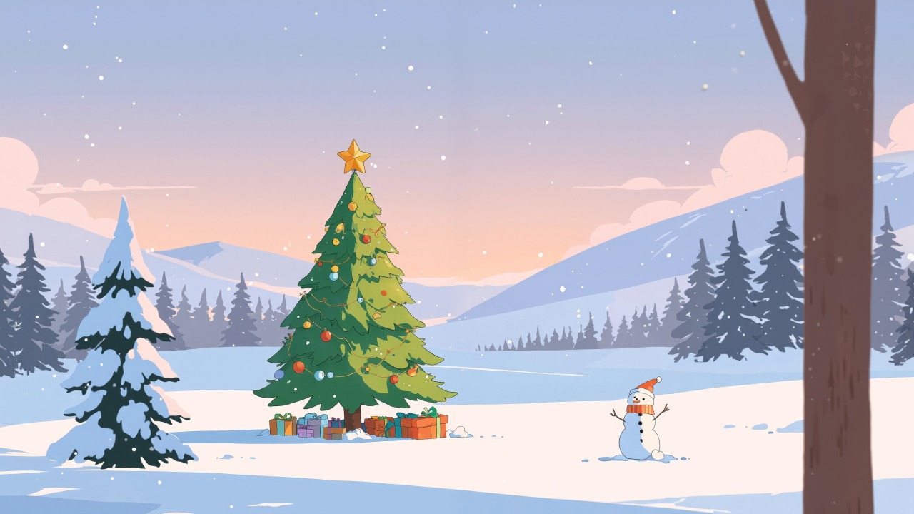 pine tree forest wallpaper, pine branches, december nights, background for desktop wallpaper (horizontal)